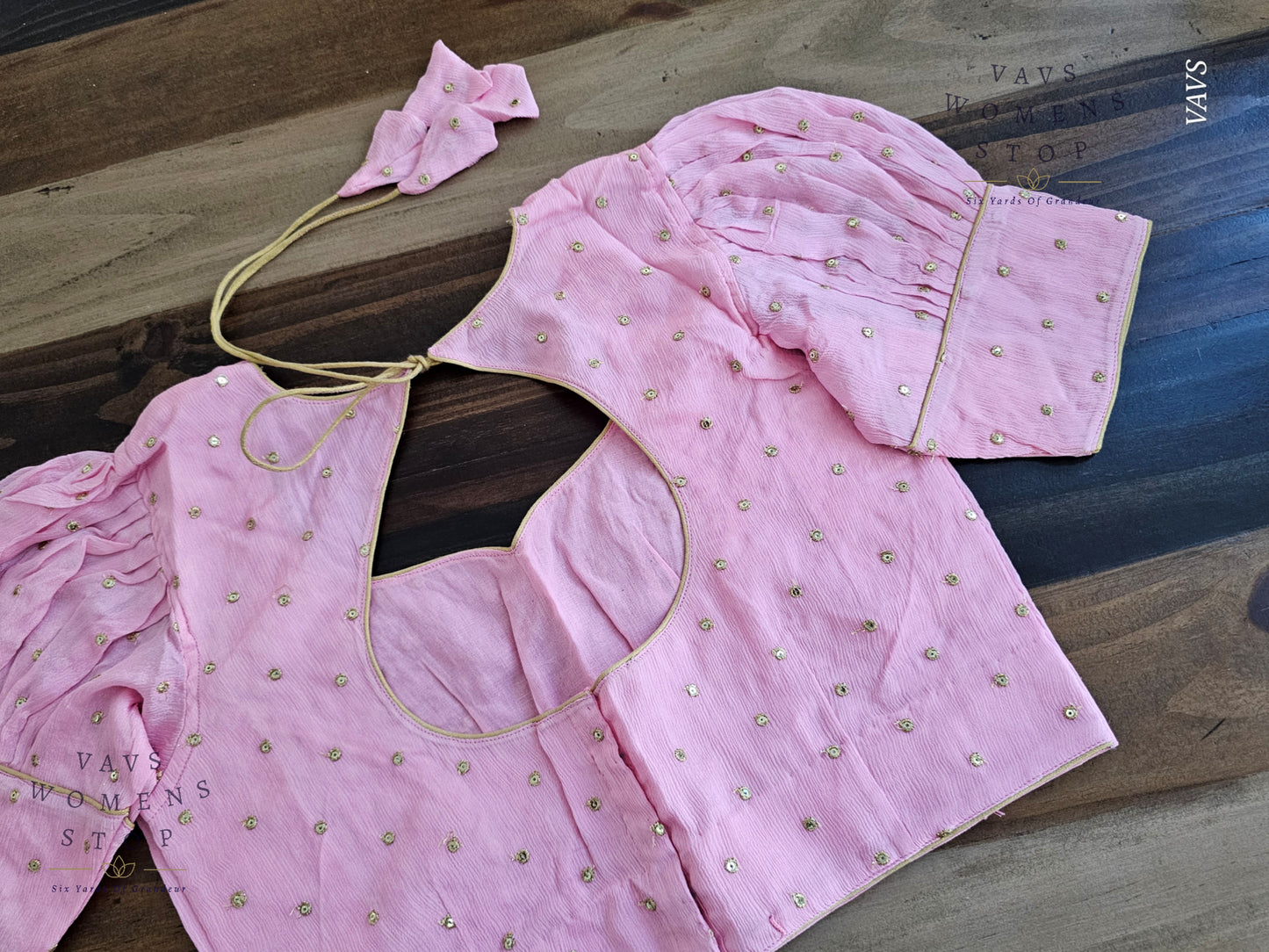 Baby Pink Puff Sleeves Blouse