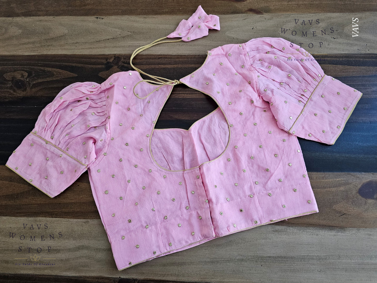 Baby Pink Puff Sleeves Blouse