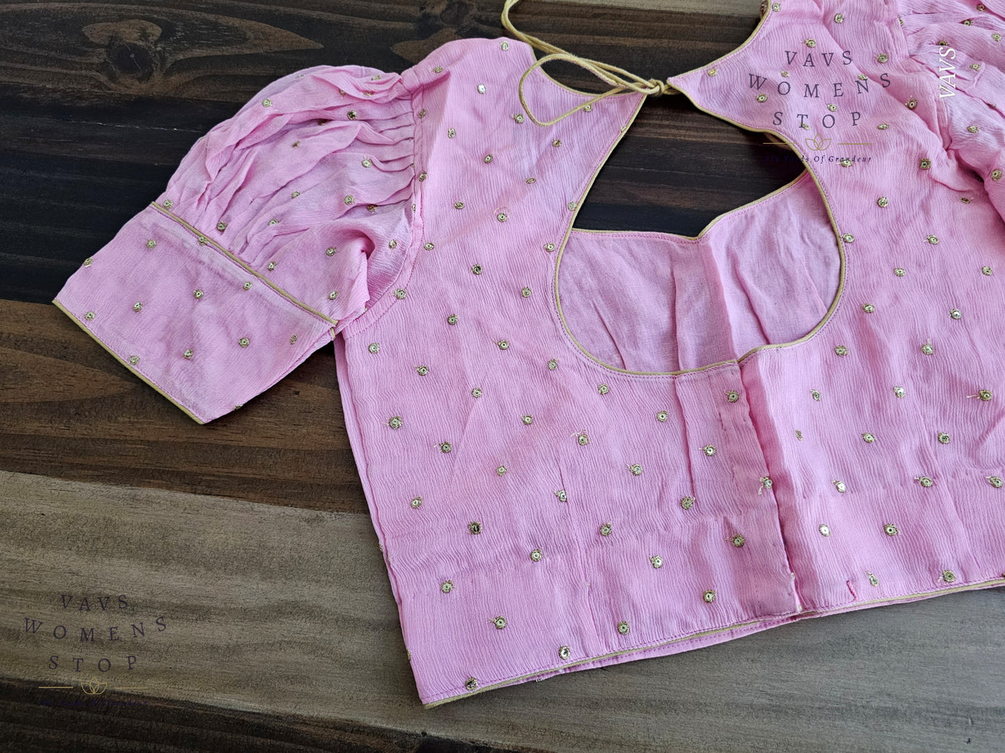 Baby Pink Puff Sleeves Blouse