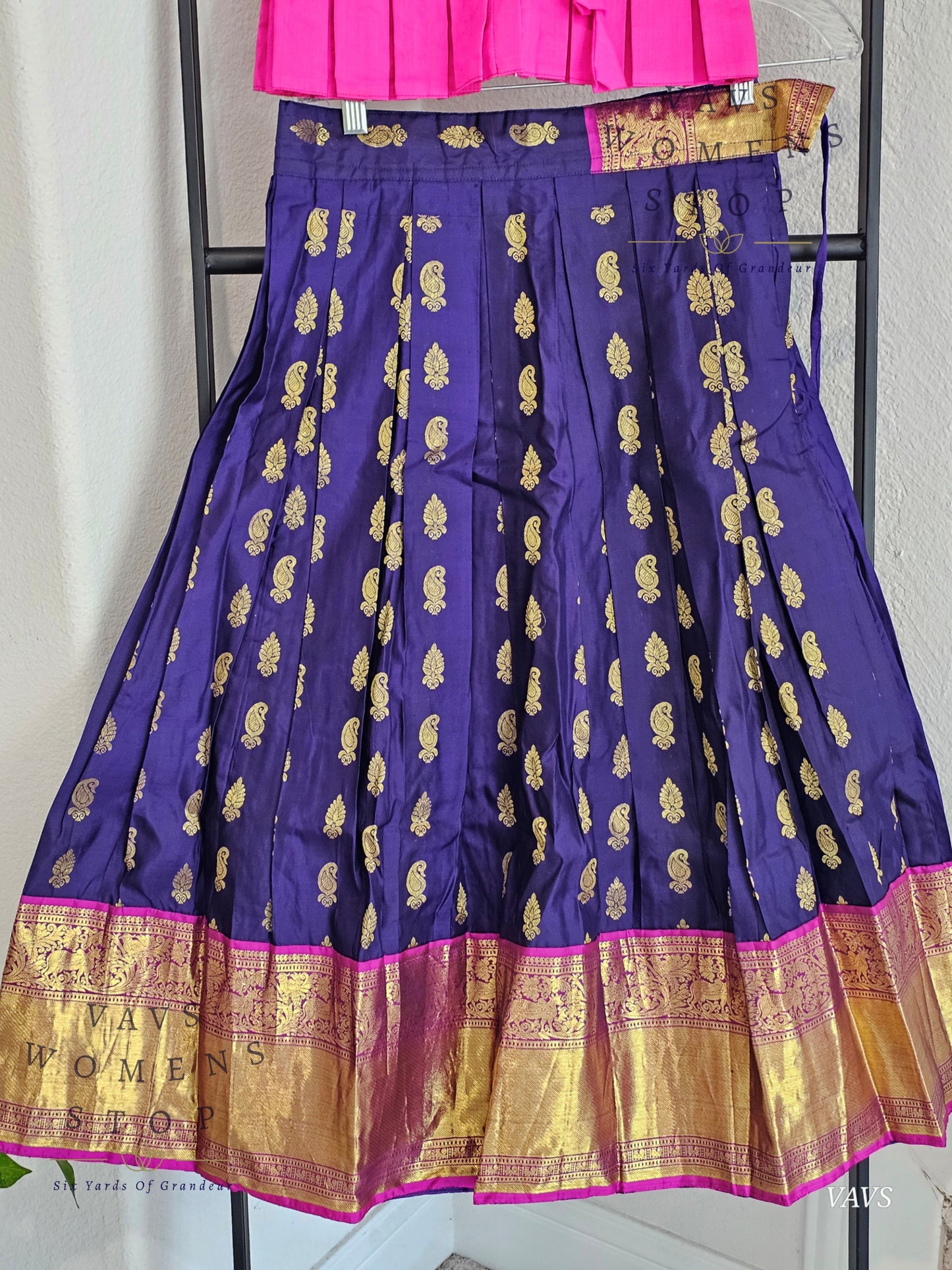 Pure Kanchi Silk Lehenga/ Pattu Pavada Set