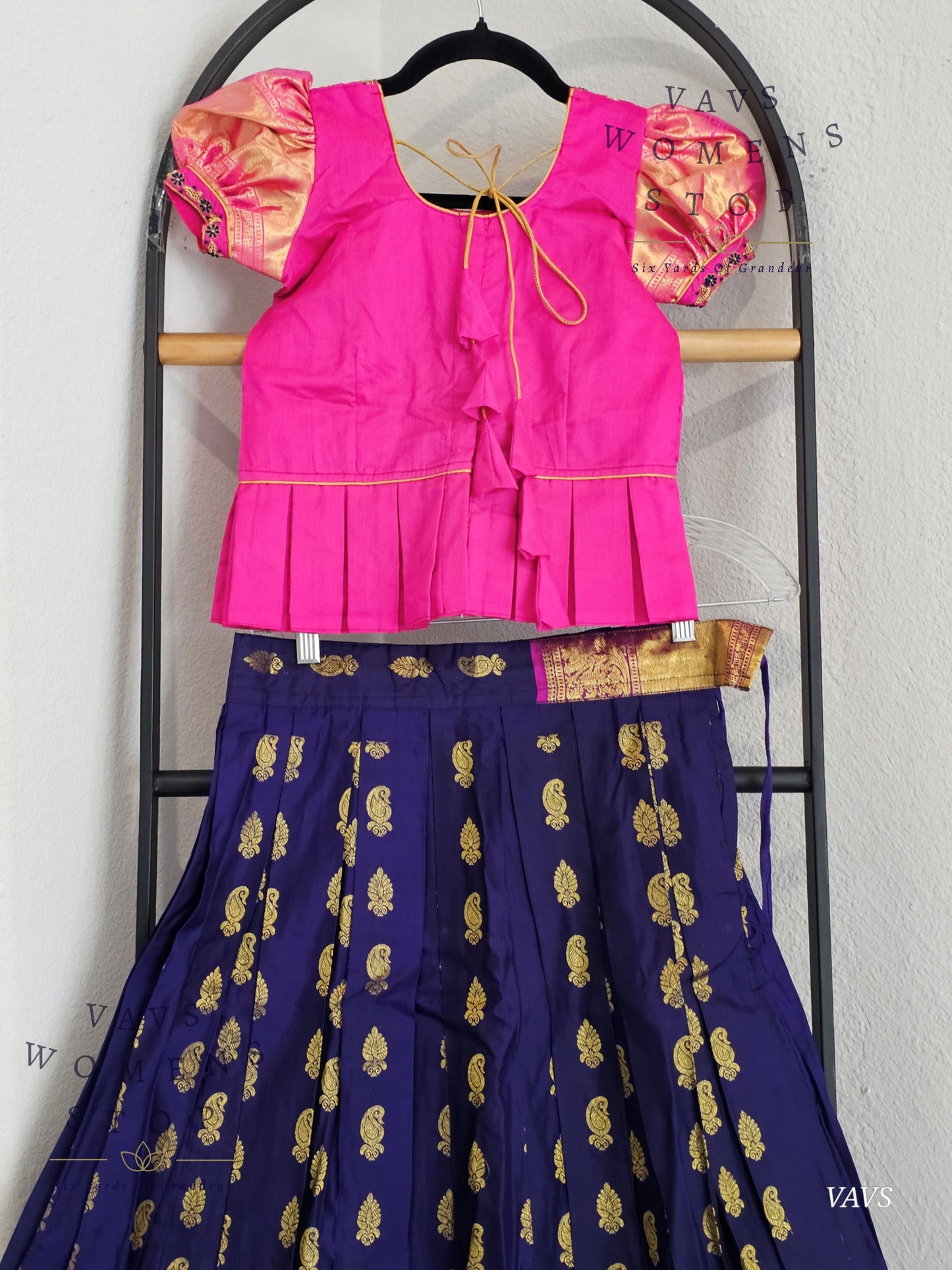 Pure Kanchi Silk Lehenga/ Pattu Pavada Set