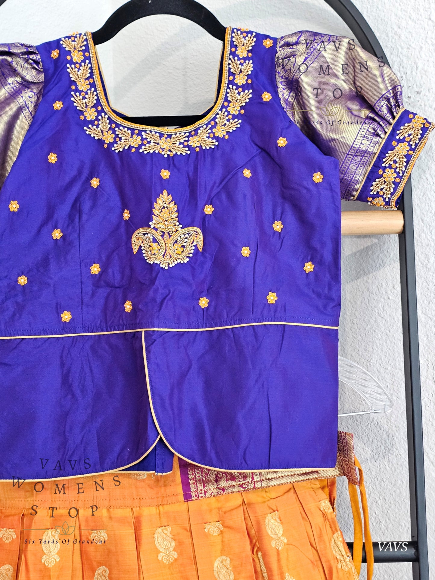 Pure Kanchi Silk Lehenga/ Pattu Pavada Set