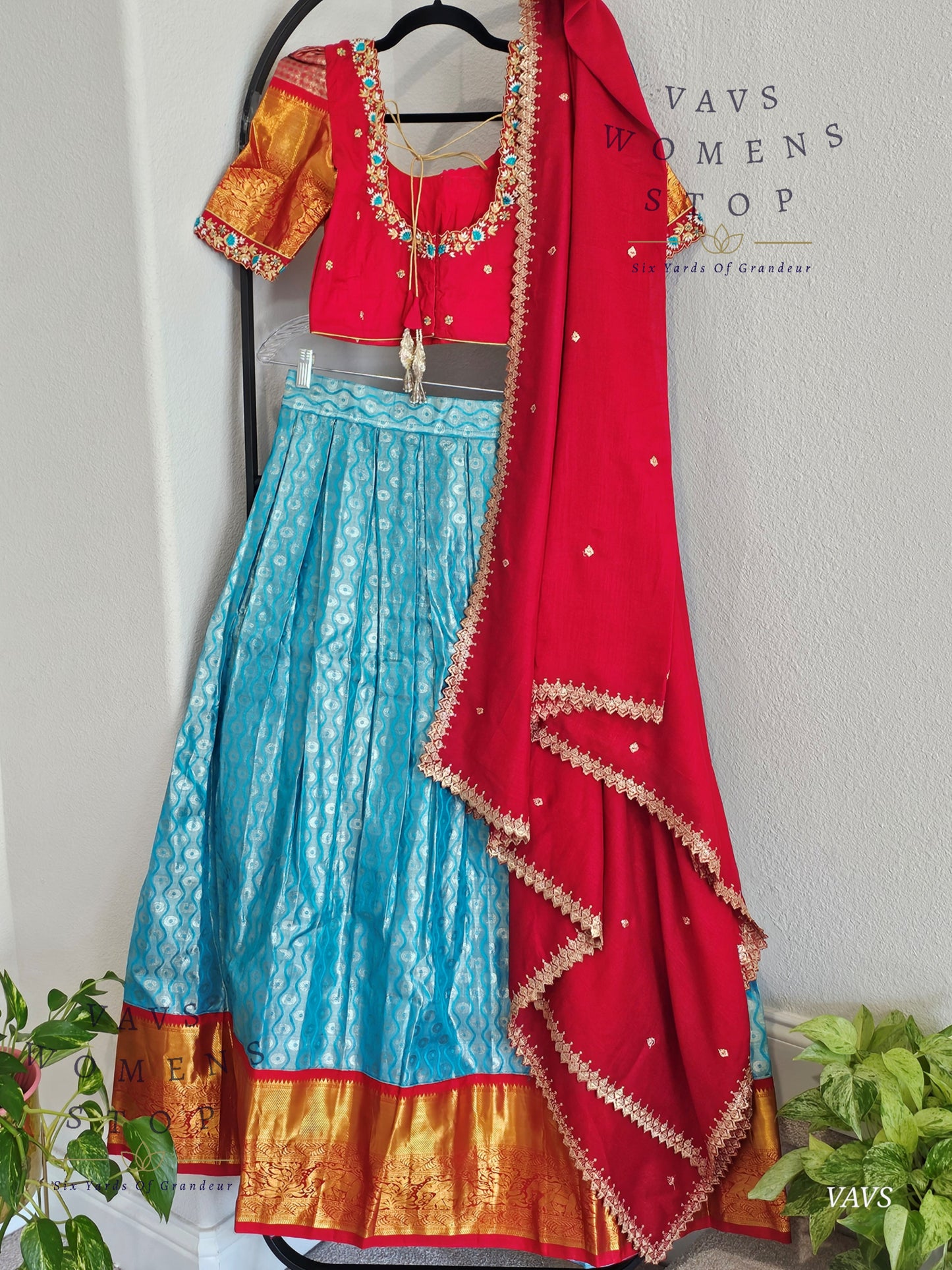 Pure Kanchi Handloom Lehenga / Half Saree – Size 36–42
