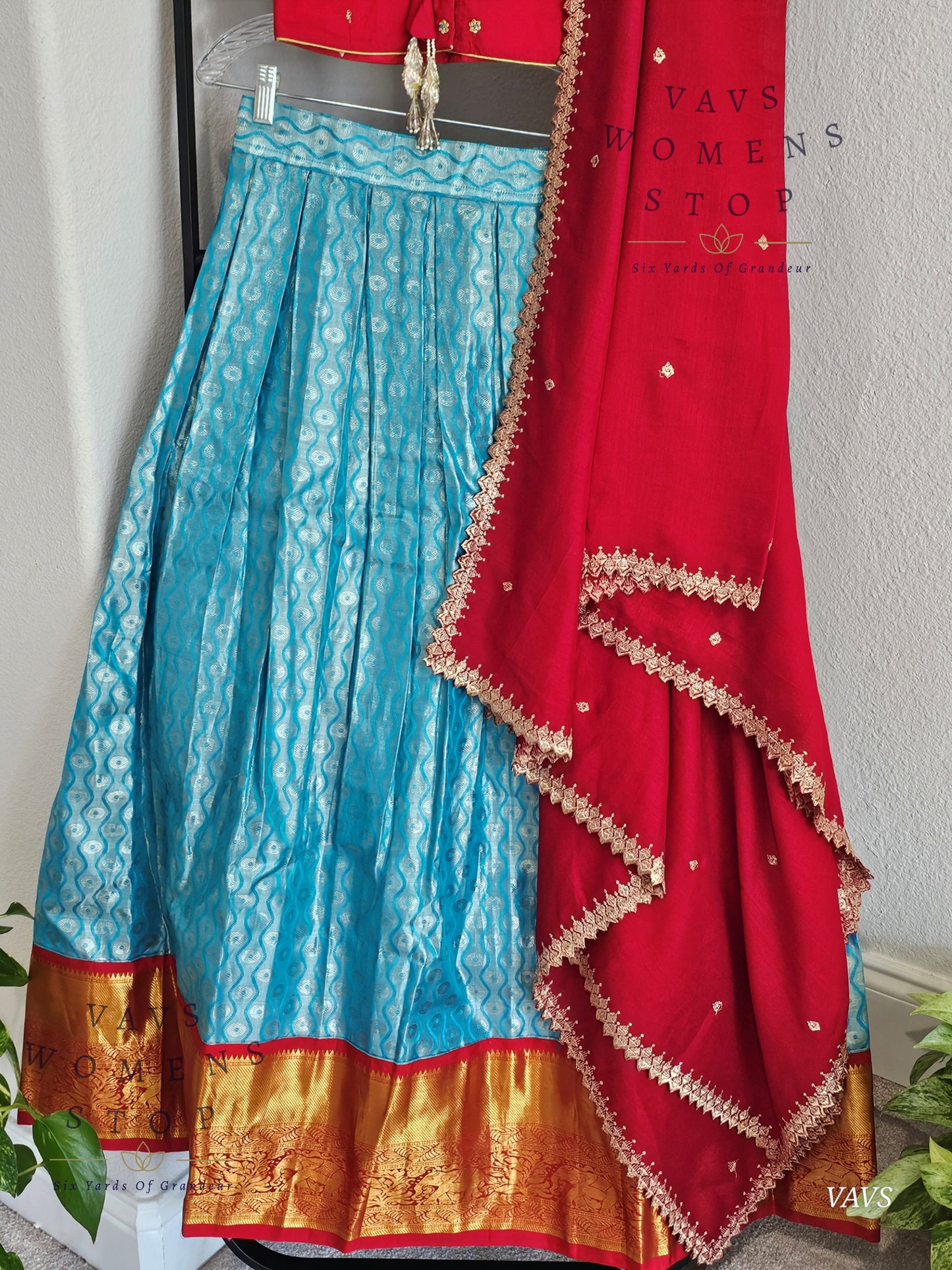 Pure Kanchi Handloom Lehenga / Half Saree – Size 36–42