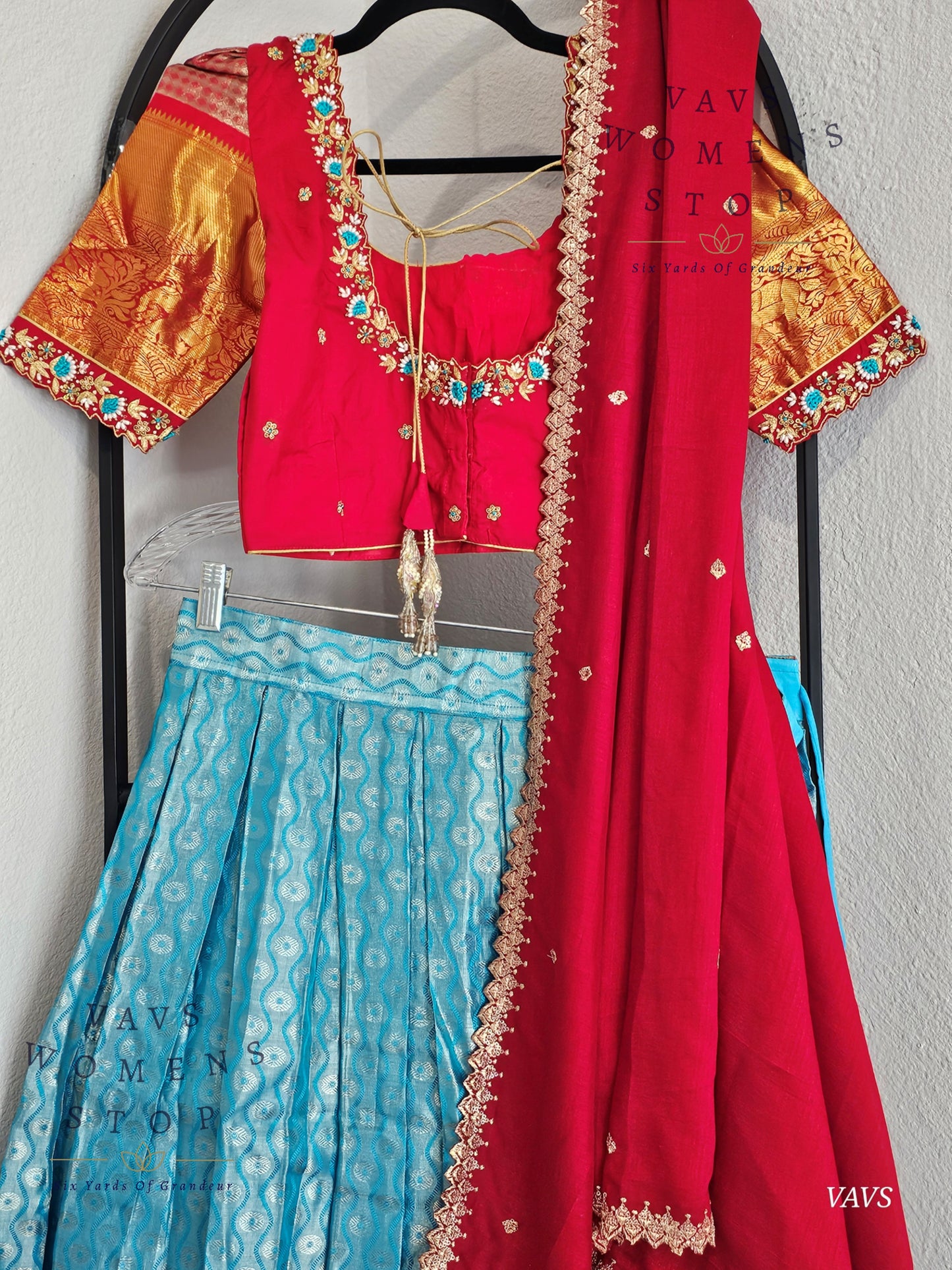 Pure Kanchi Handloom Lehenga / Half Saree – Size 36–42