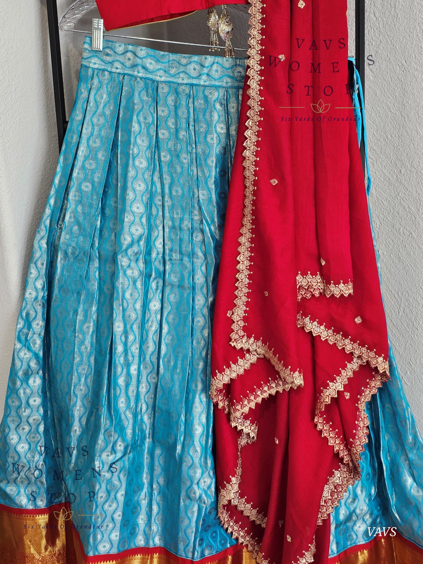 Pure Kanchi Handloom Lehenga / Half Saree – Size 36–42