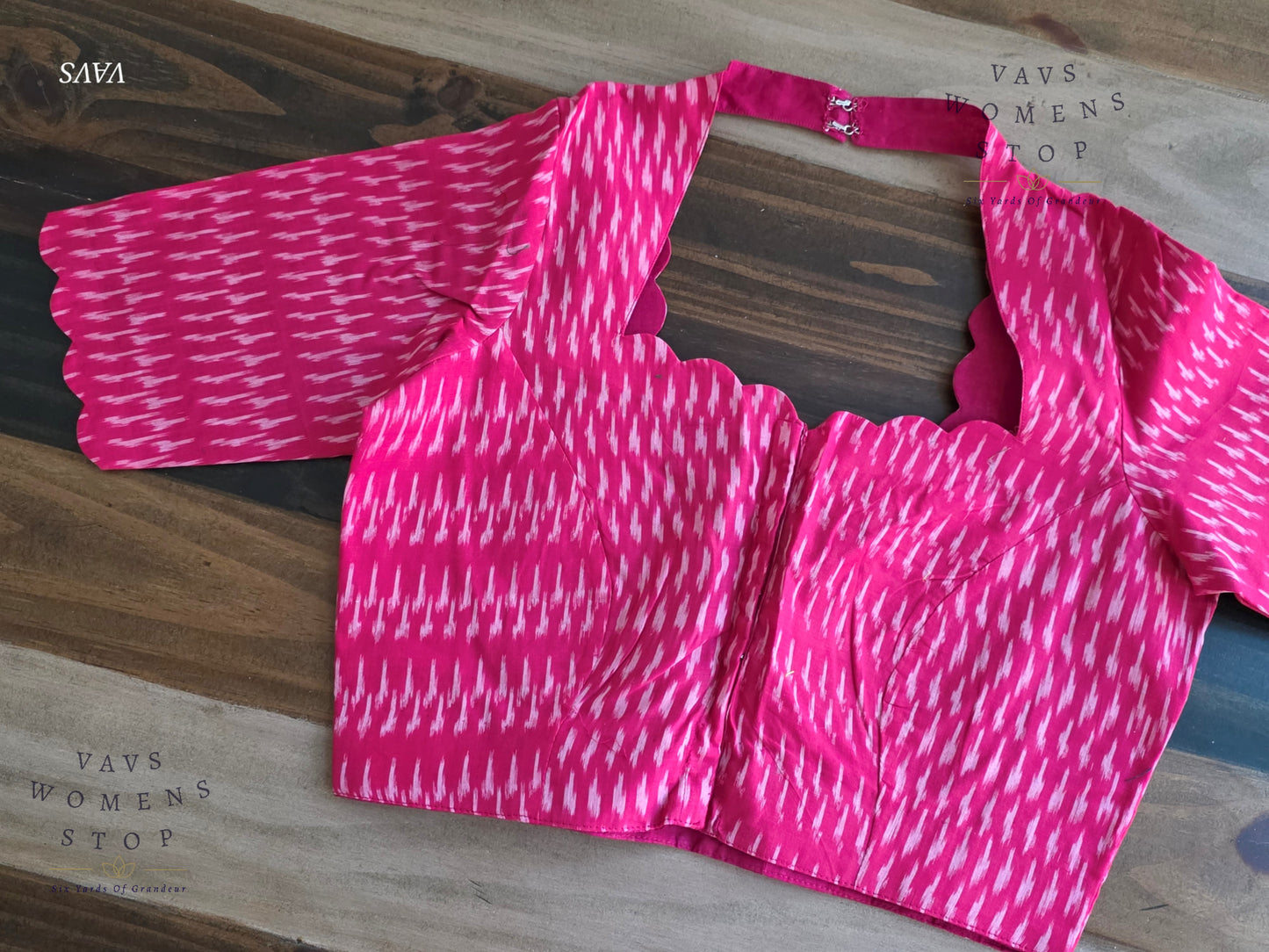 Pink Ikkat Sico Cotton Blouse