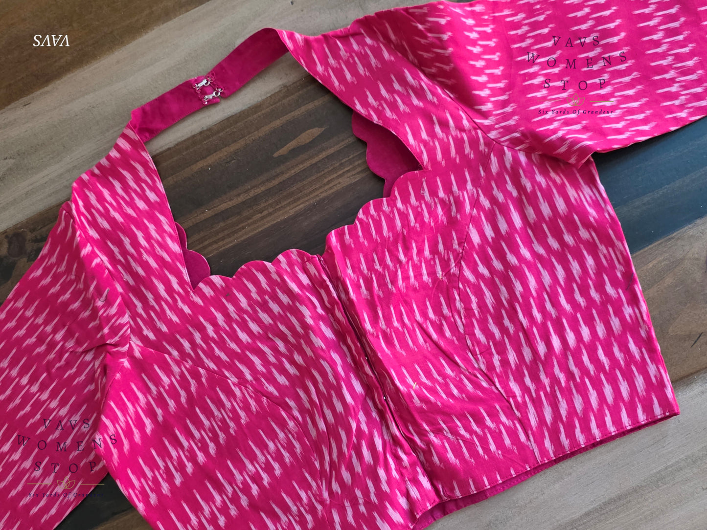 Pink Ikkat Sico Cotton Blouse