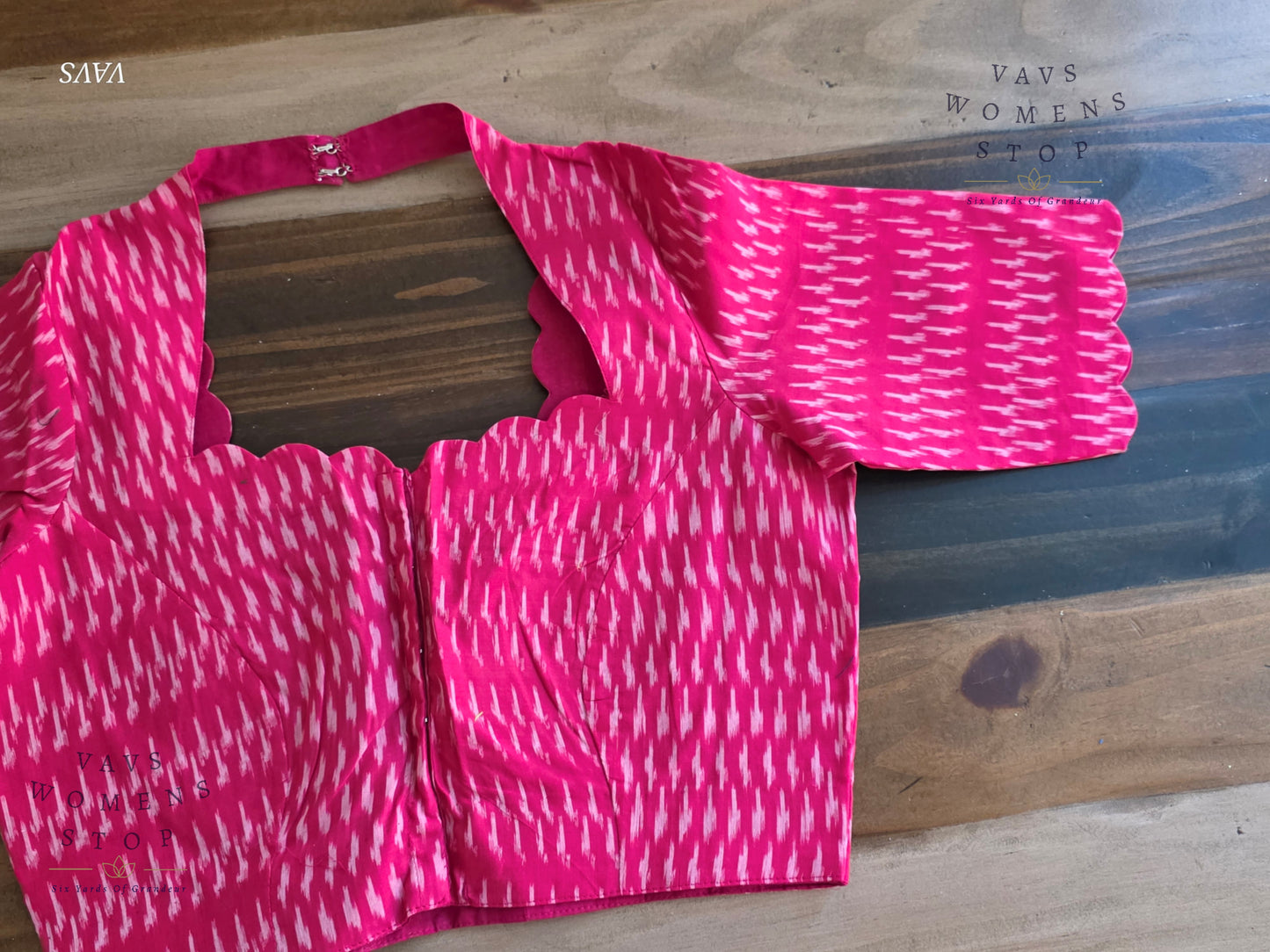 Pink Ikkat Sico Cotton Blouse