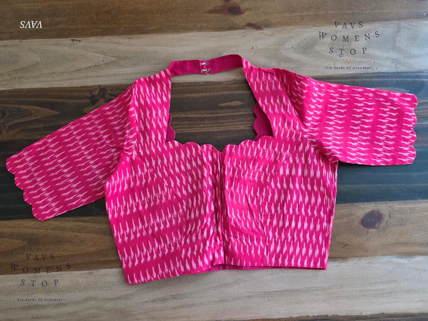 Pink Ikkat Sico Cotton Blouse