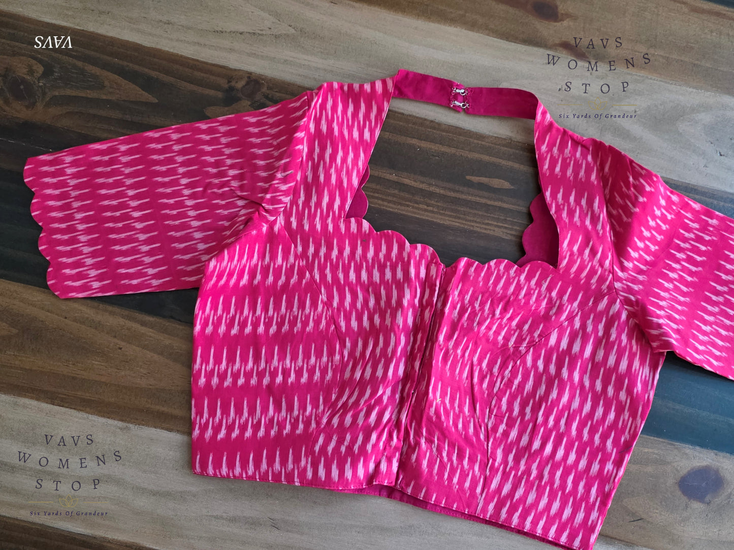 Pink Ikkat Sico Cotton Blouse