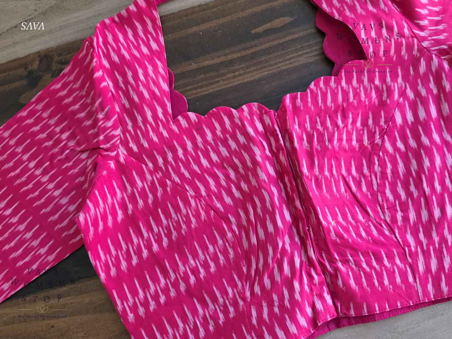 Pink Ikkat Sico Cotton Blouse