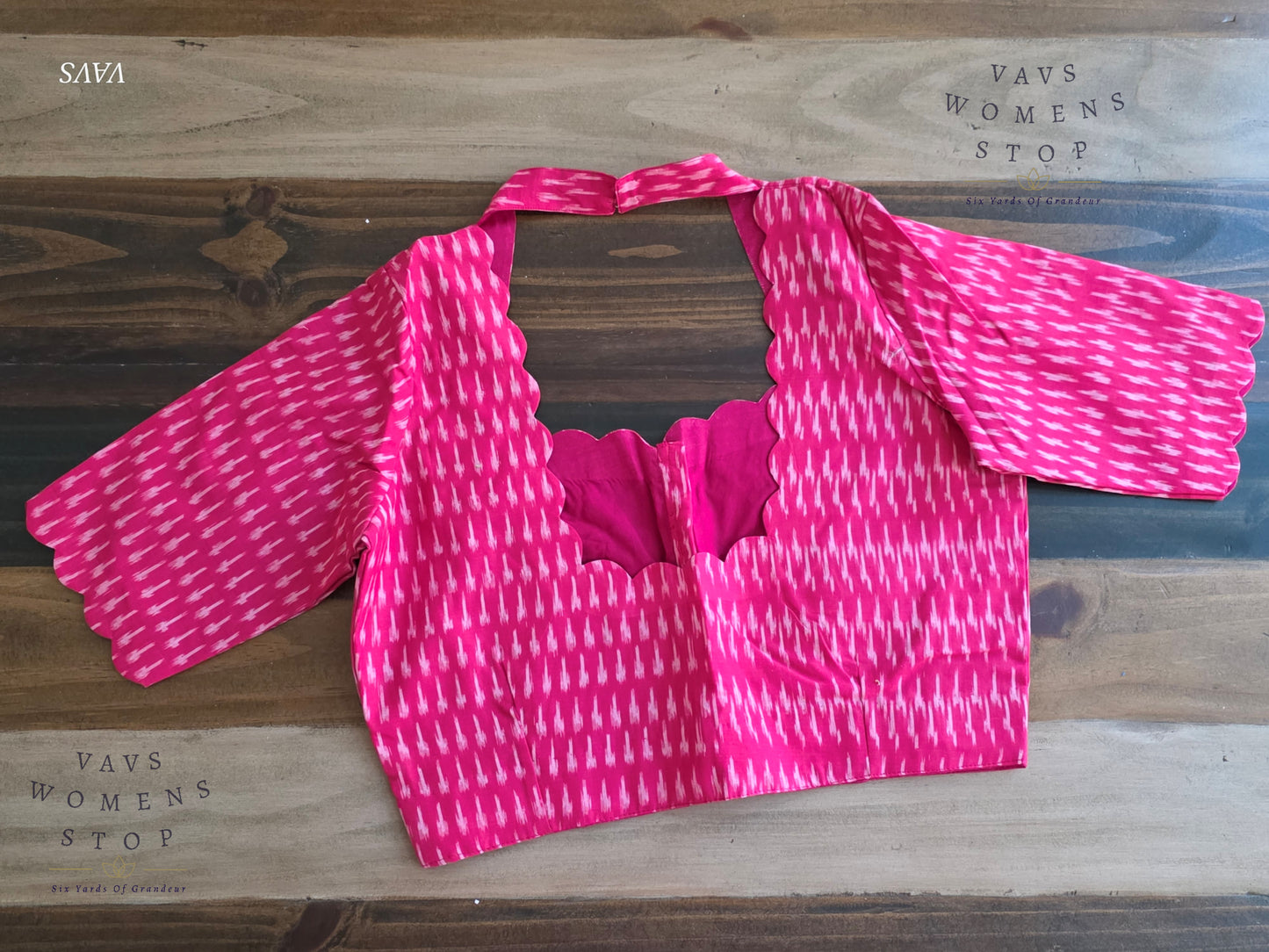 Pink Ikkat Sico Cotton Blouse
