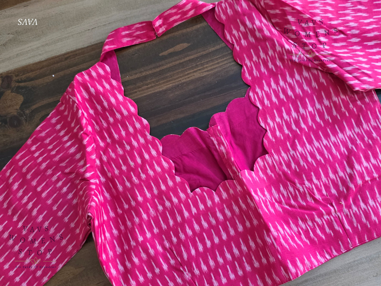 Pink Ikkat Sico Cotton Blouse
