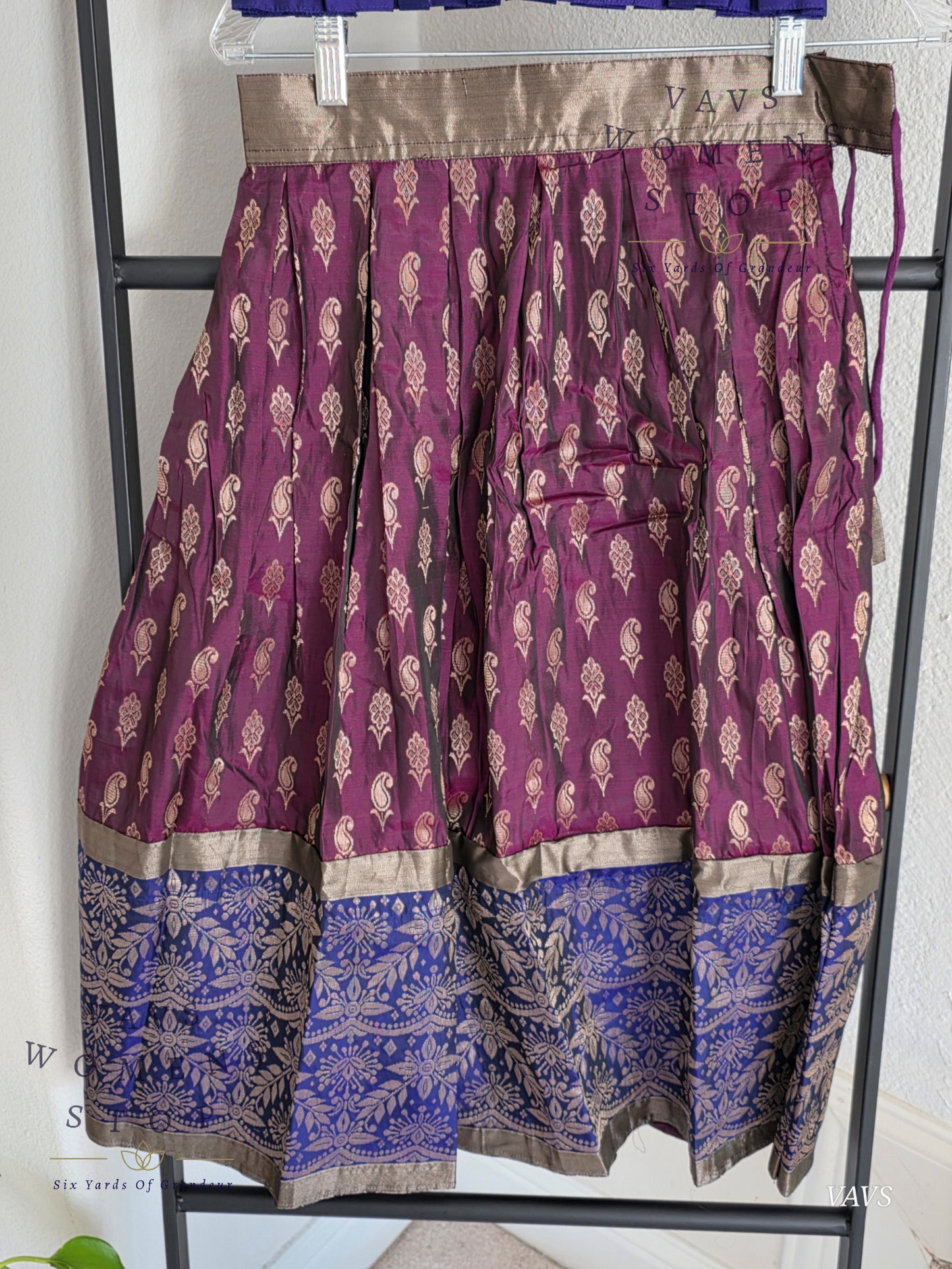 Semi Kanchi Pattu Silk Lehenga Set for Girls – Traditional Pavadai for Ages 5 to 6 | Ready to Ship from USA