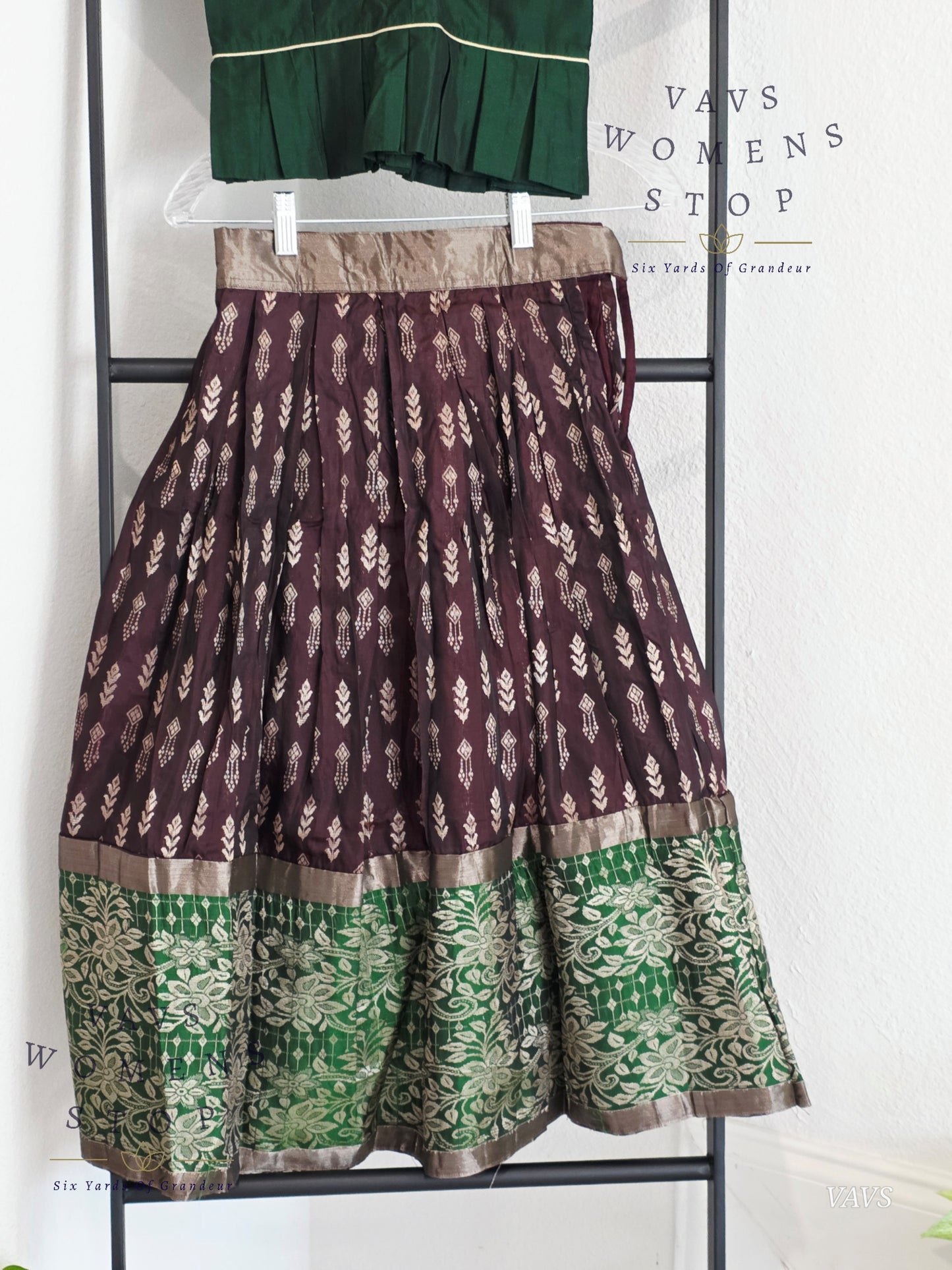 Semi Kanchi Pattu Silk Lehenga Set for Girls – Traditional Pavadai for Ages 4 to 5 | Ready to Ship from USA