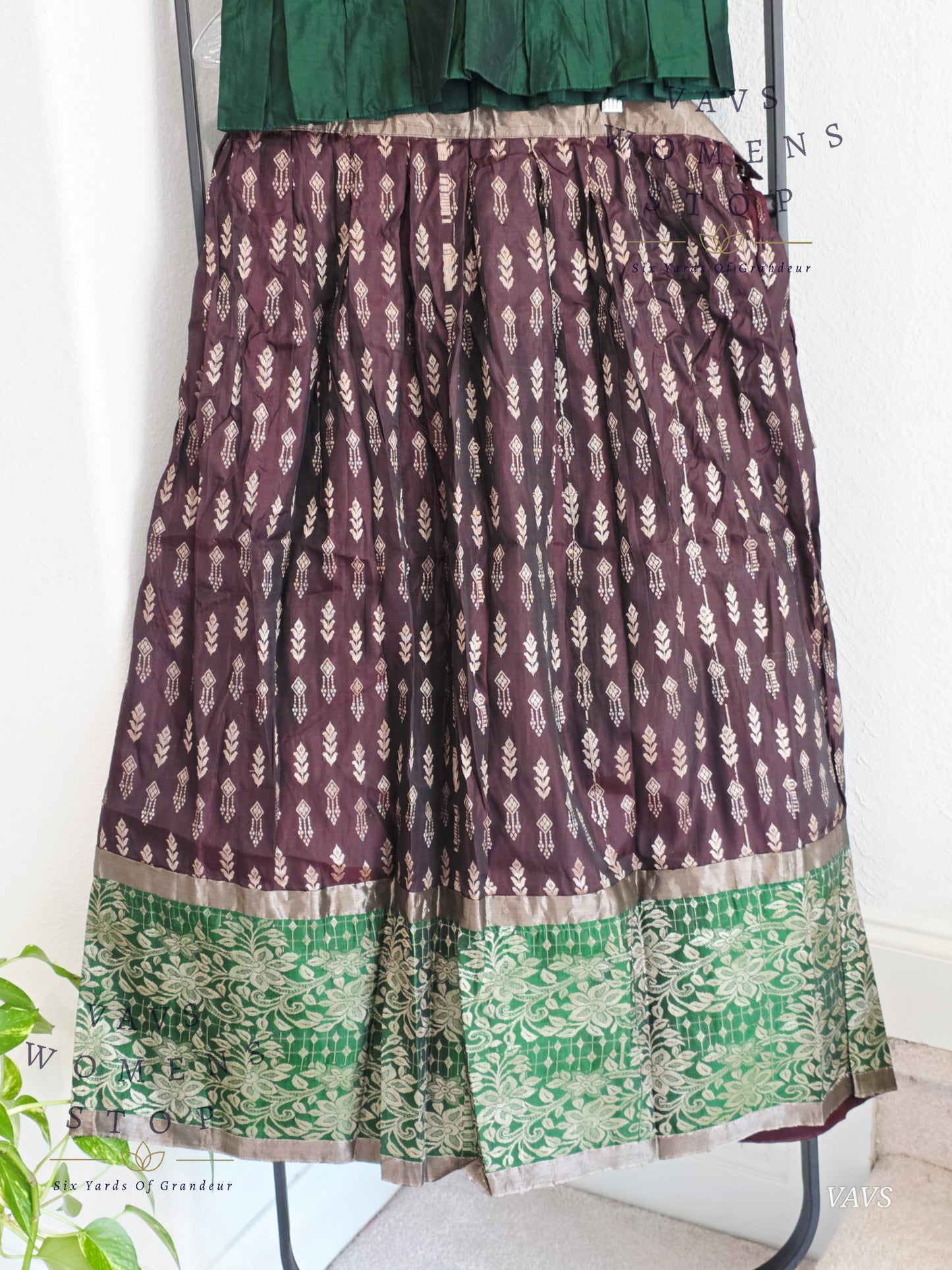 Semi Kanchi Pattu Silk Lehenga Set for Girls – Traditional Pavadai for Ages 10 to 11 | Ready to Ship from USA