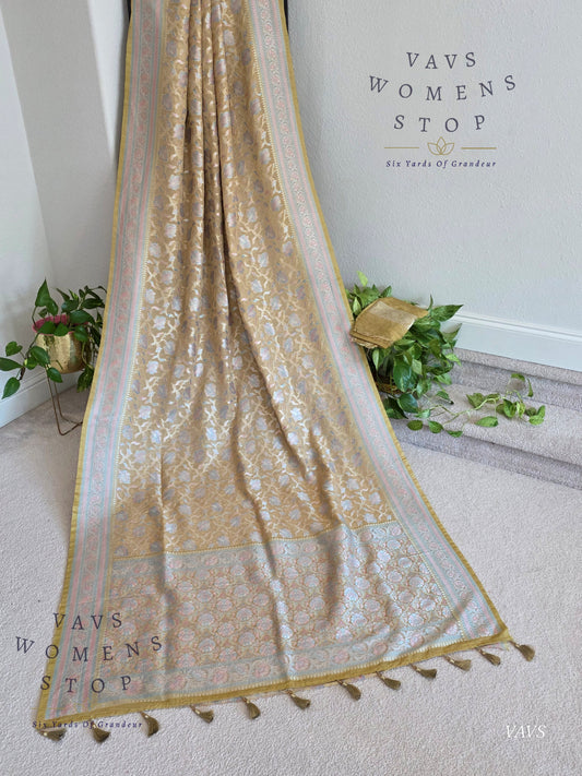 Pure Kota Chiffon Meenakari Jal Saree | Elegant Partywear |  Women’s Stop | Ready To Ship