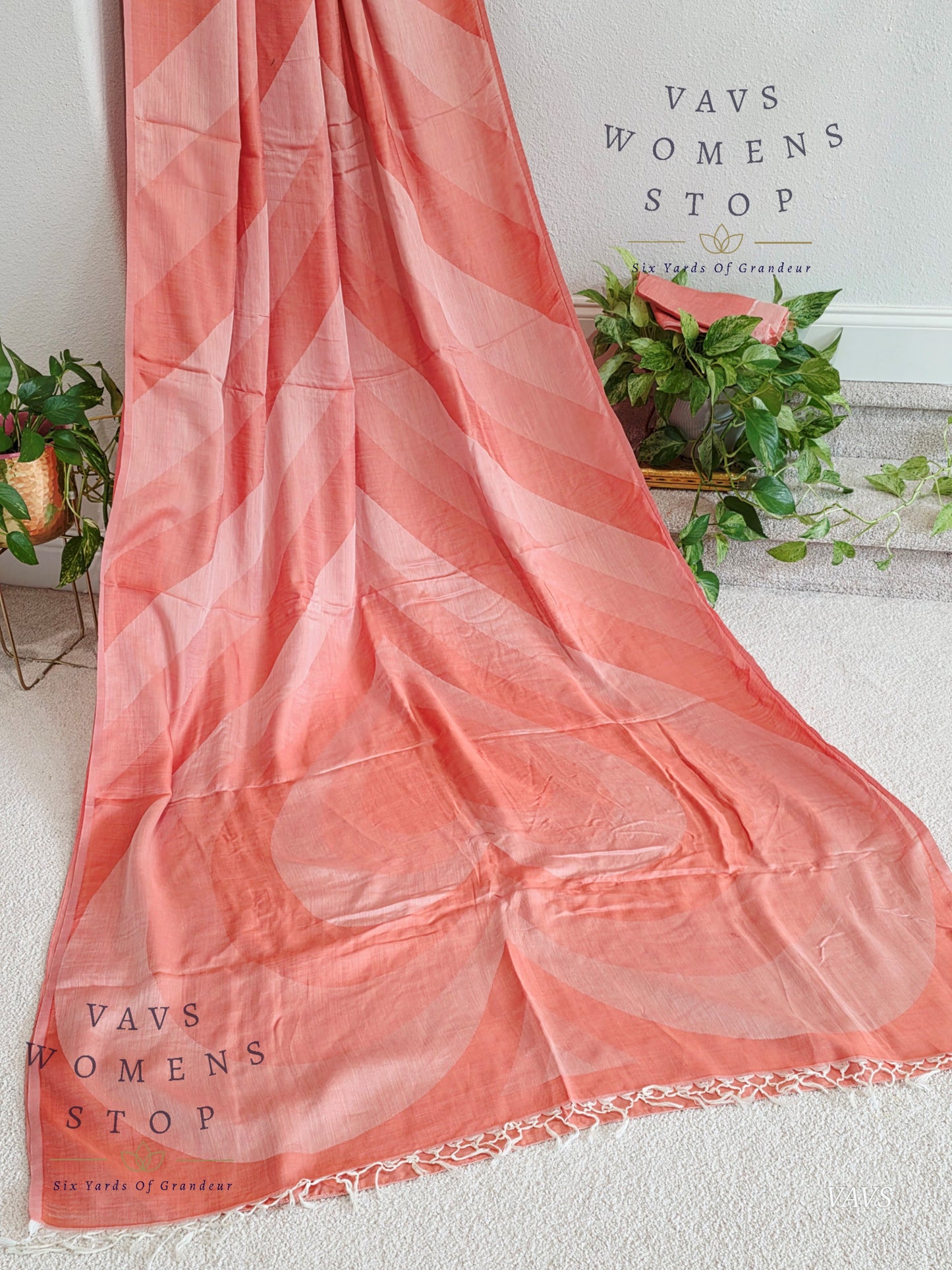 Nayanthara's Inspired Design Soft Khadi Cotton Handloom Designer Saree with Blouse Piece