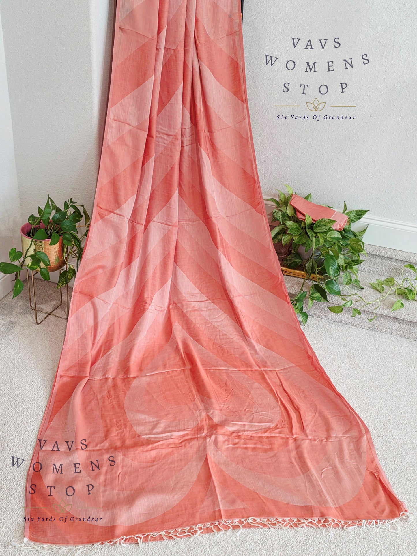 Nayanthara's Inspired Design Soft Khadi Cotton Handloom Designer Saree with Blouse Piece