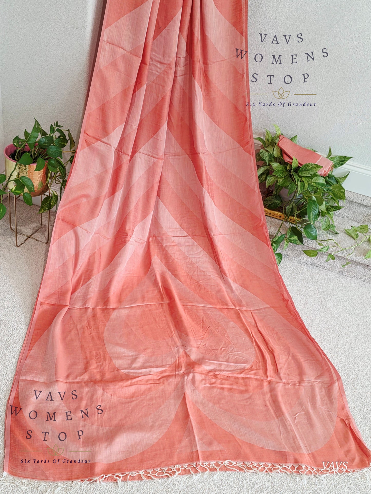 Nayanthara's Inspired Design Soft Khadi Cotton Handloom Designer Saree with Blouse Piece