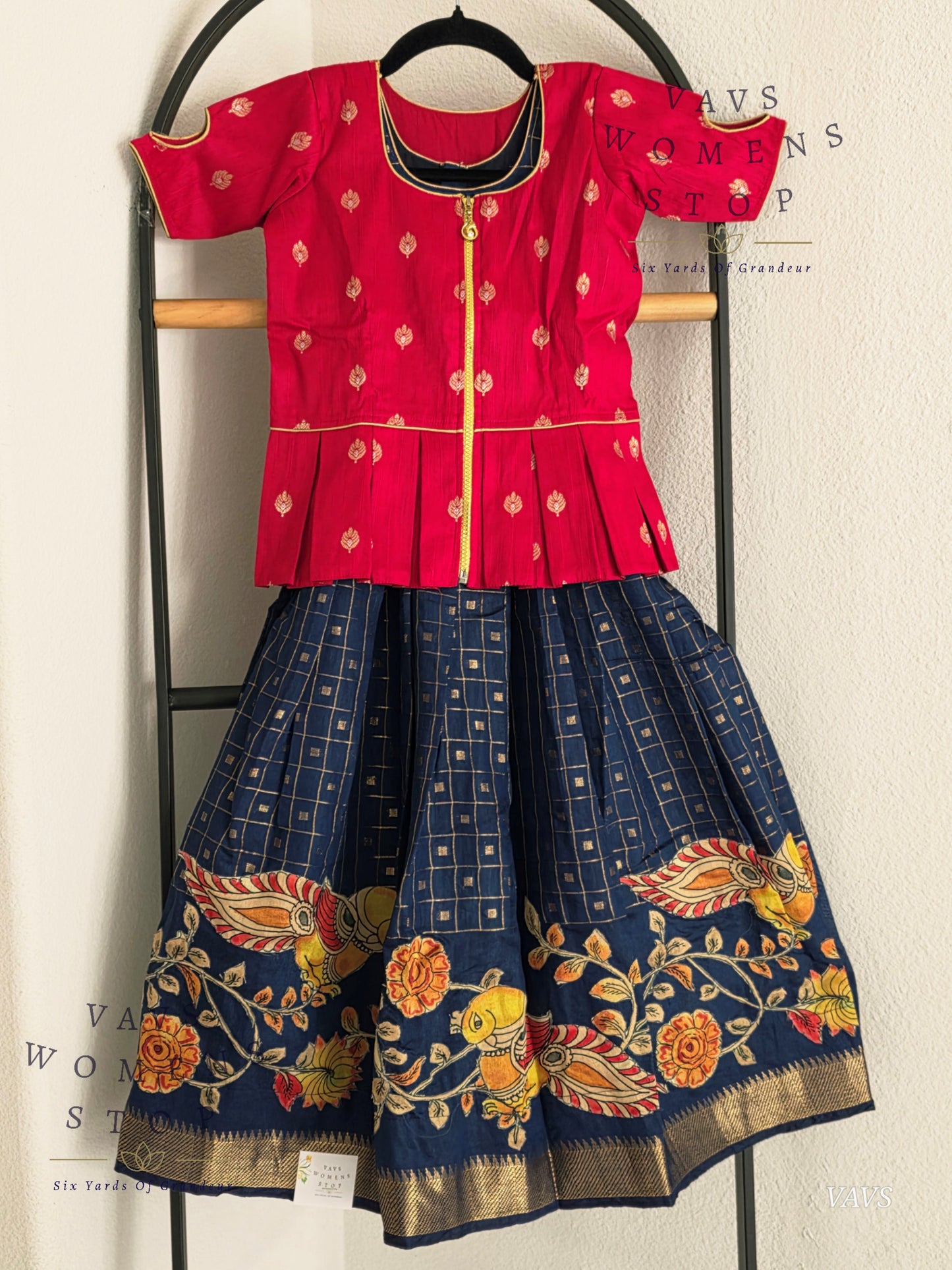 Soft Mangalagiri Cotton Lehenga - Blouse