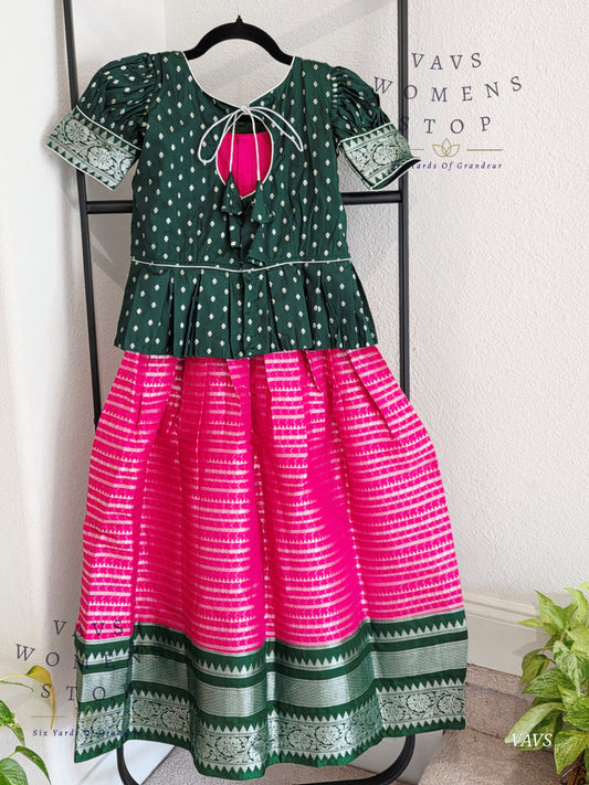 Designer Chiniya Benarasi Silk Lehenga Blouse