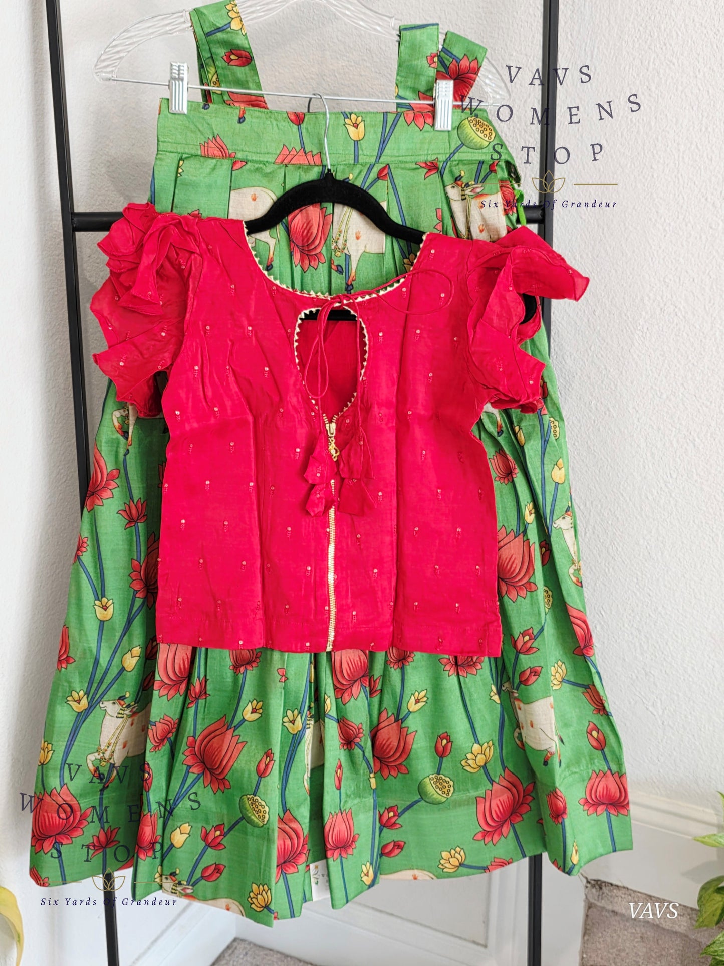 Pichwai Print Lehenga Croptop Blouse