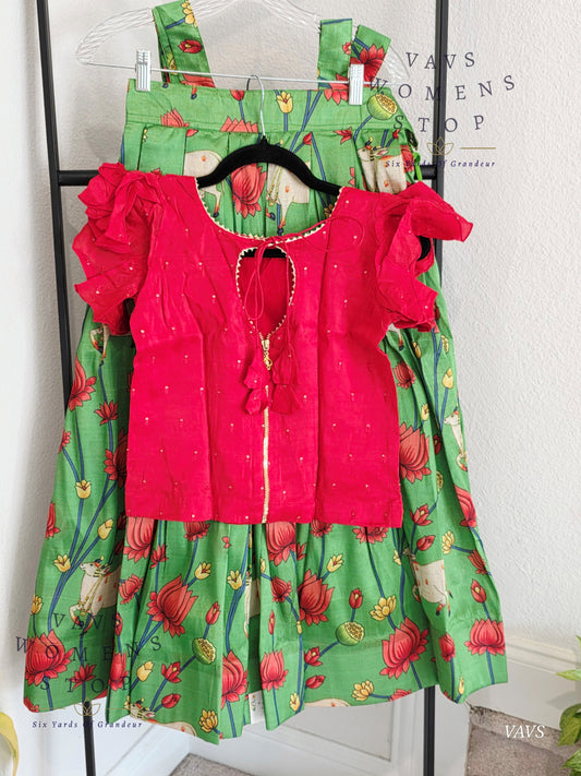Pichwai Print Lehenga Croptop Blouse