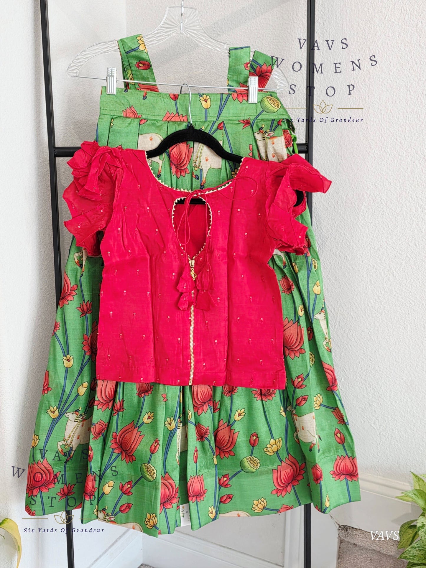 Pichwai Print Lehenga Croptop Blouse