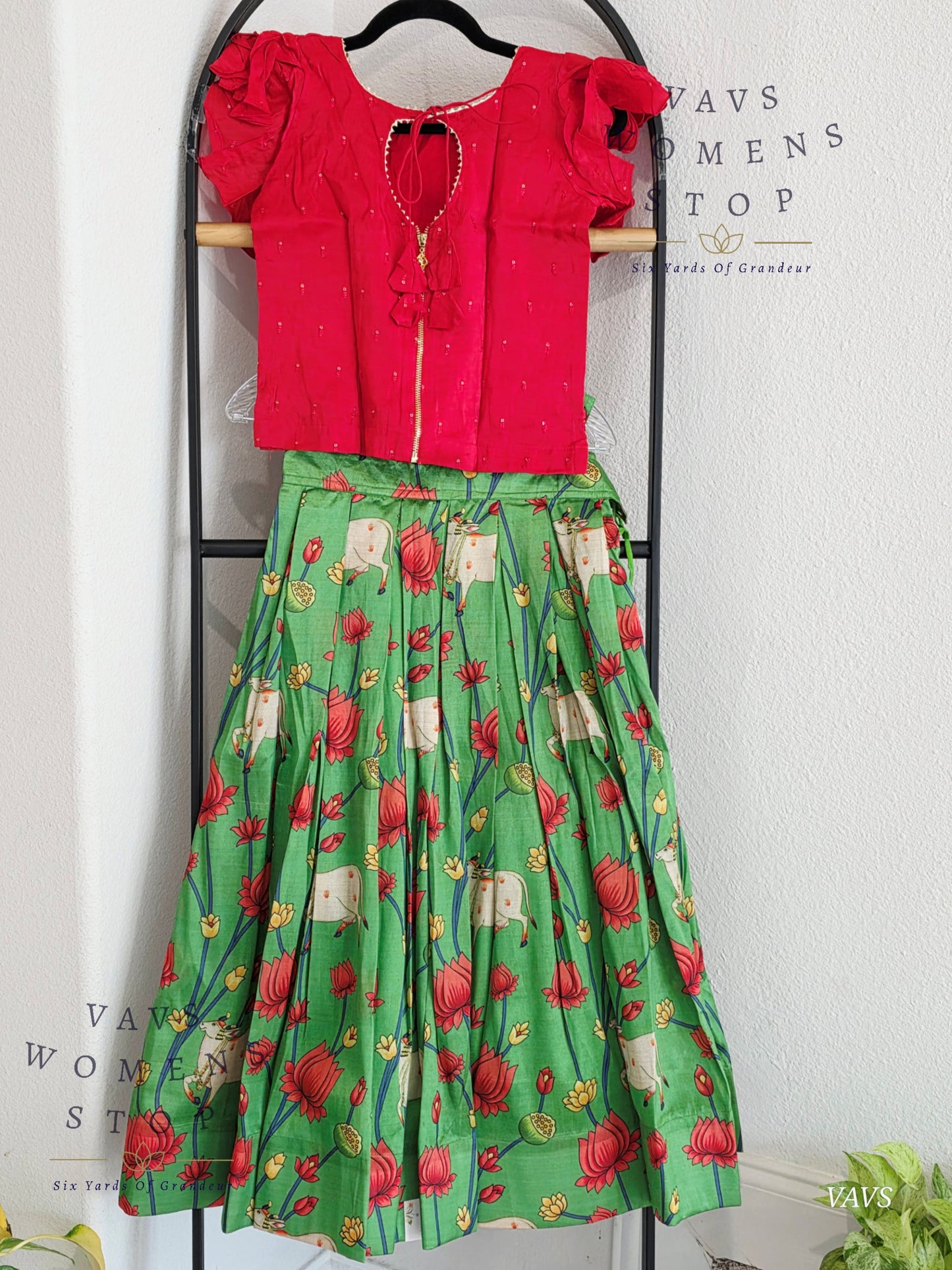 Pichwai Print Lehenga Croptop Blouse