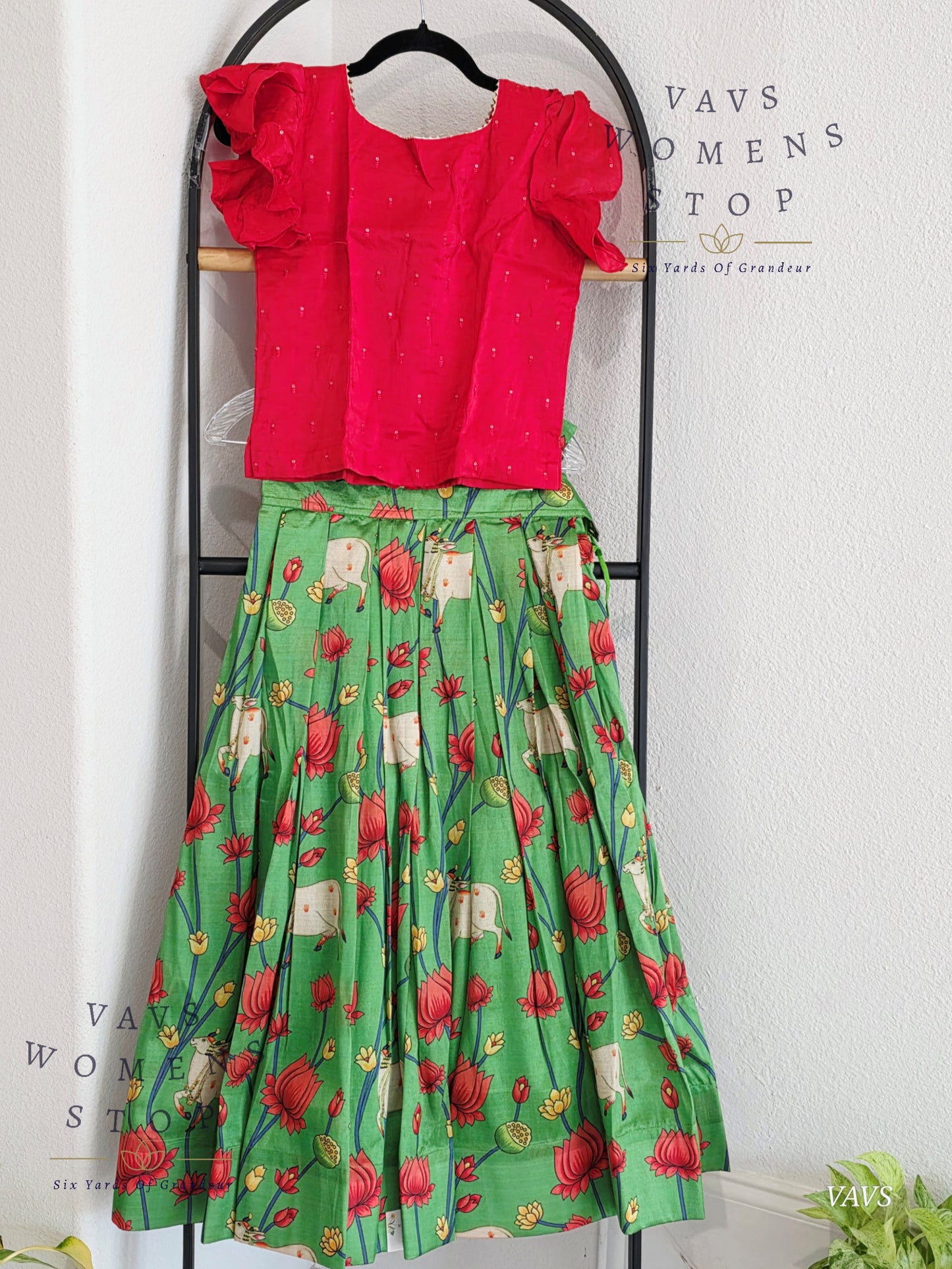Pichwai Print Lehenga Croptop Blouse