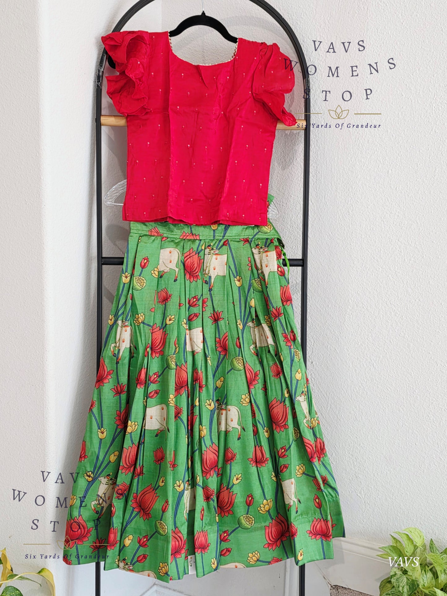 Pichwai Print Lehenga Croptop Blouse