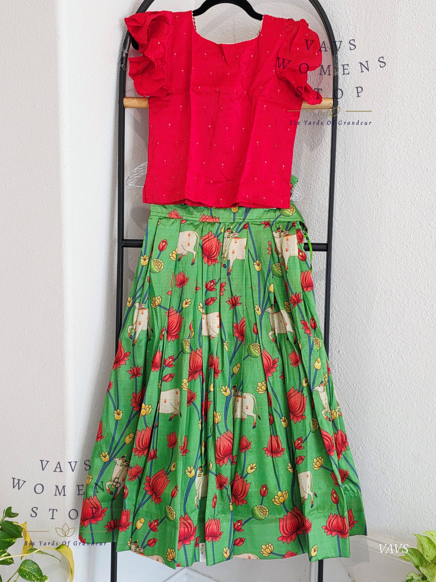 Pichwai Print Lehenga Croptop Blouse