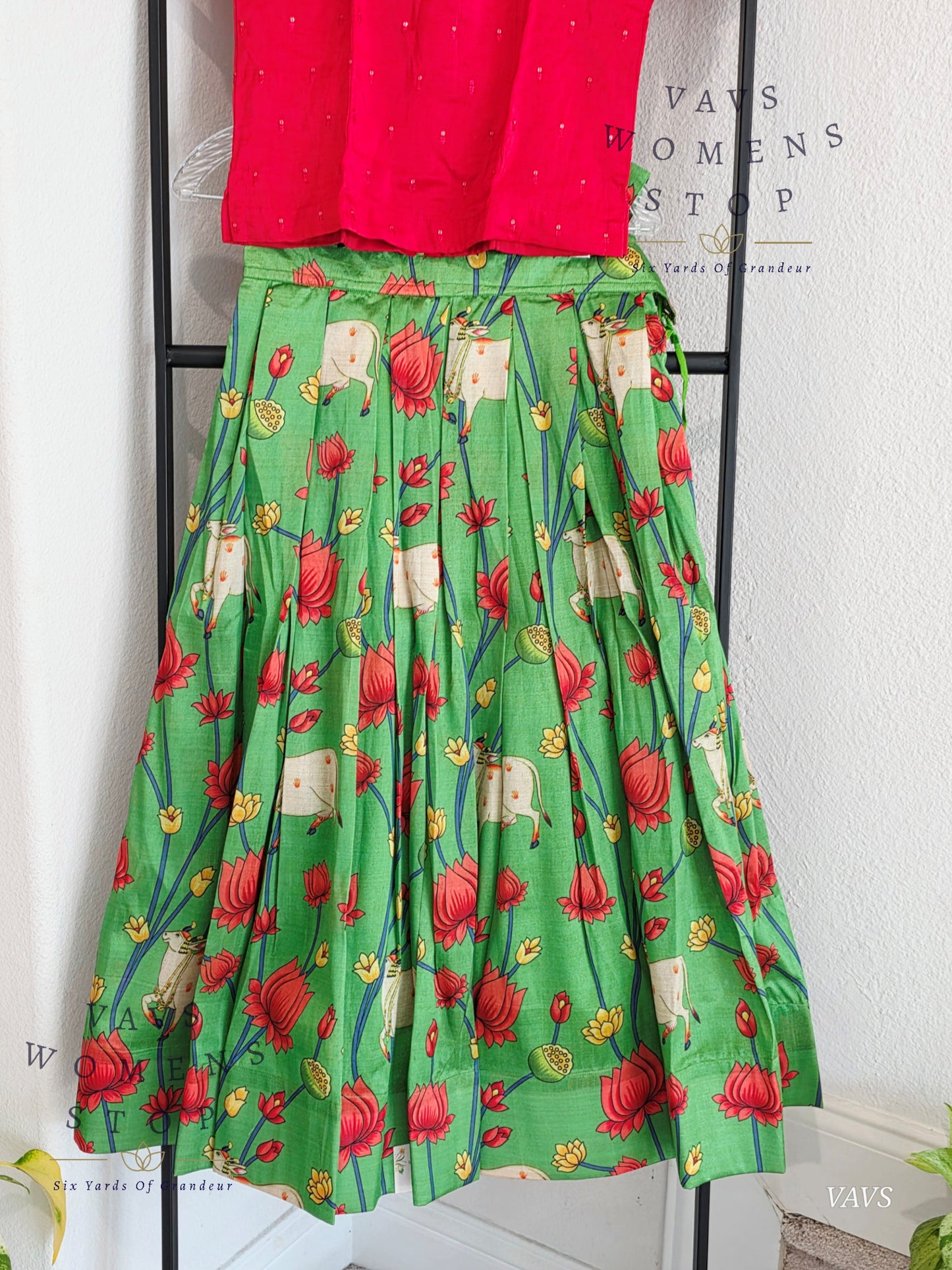 Pichwai Print Lehenga Croptop Blouse