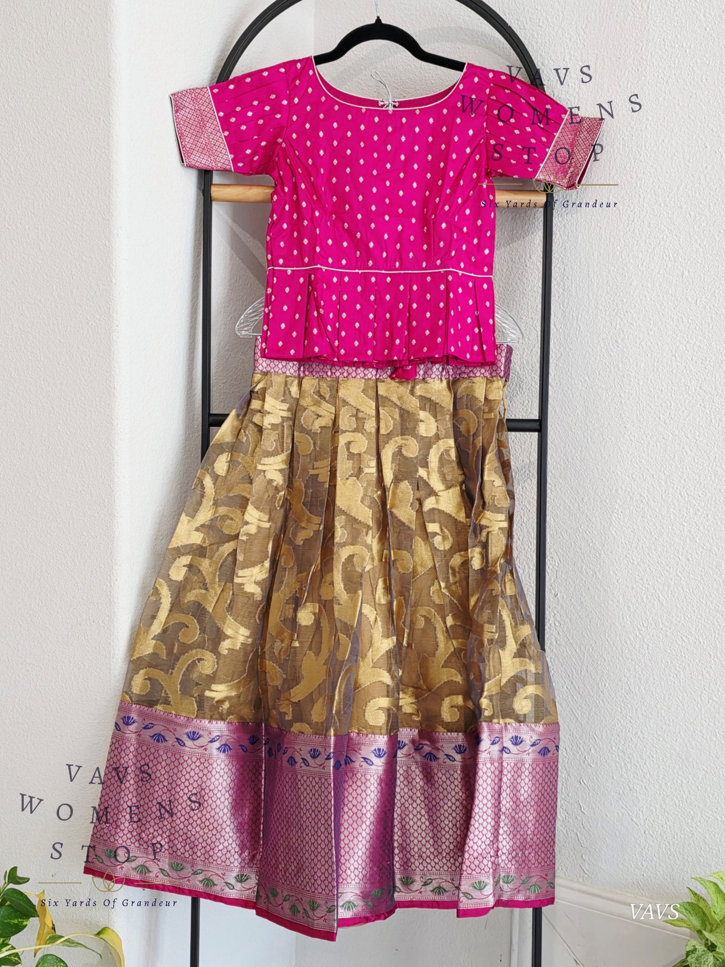 Tissue Organza Silk Lehenga Blouse