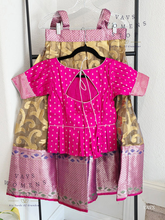 Tissue Organza Silk Lehenga Blouse