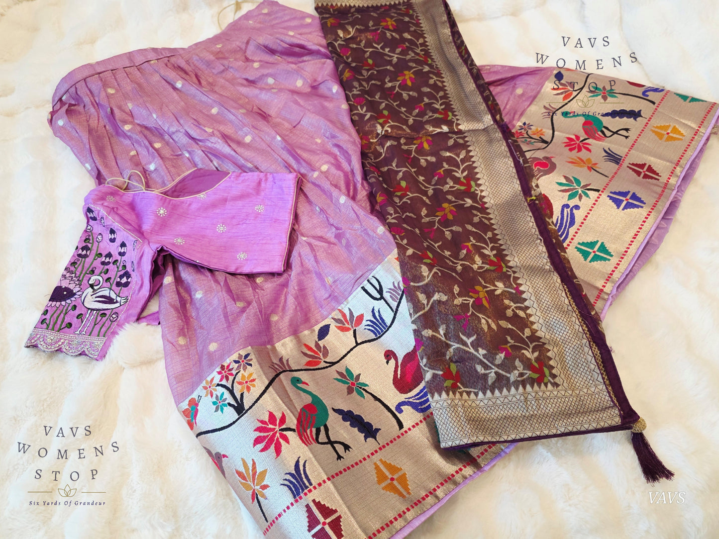 Kota Tissue Paithani Lehenga Set with Munga Benarasi Dupatta | Can-Can Lined