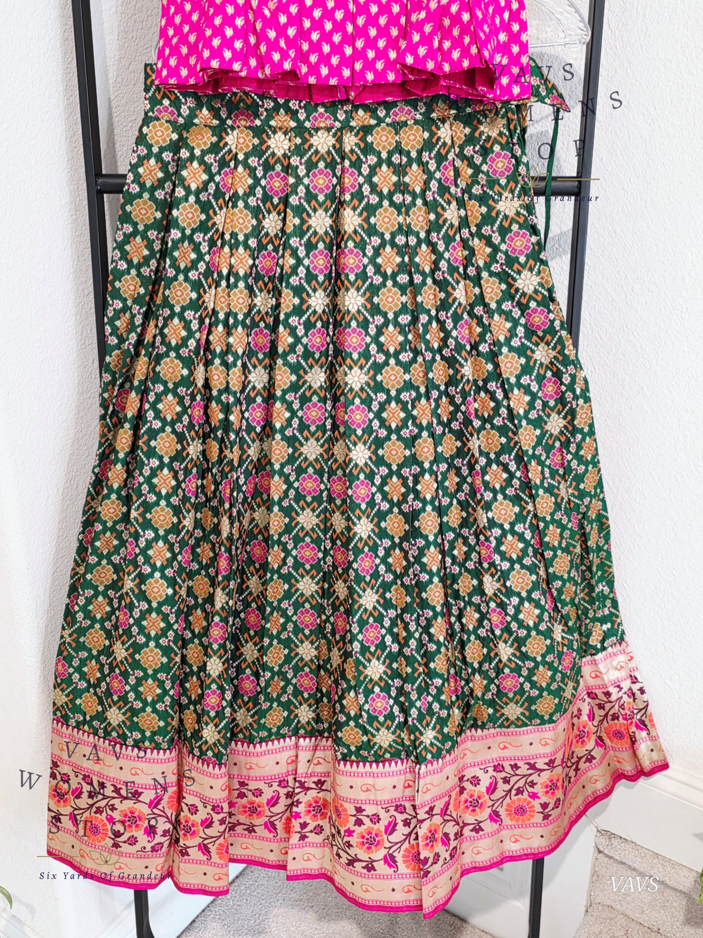Satin Benarasi Lehenga/Langa Blouse