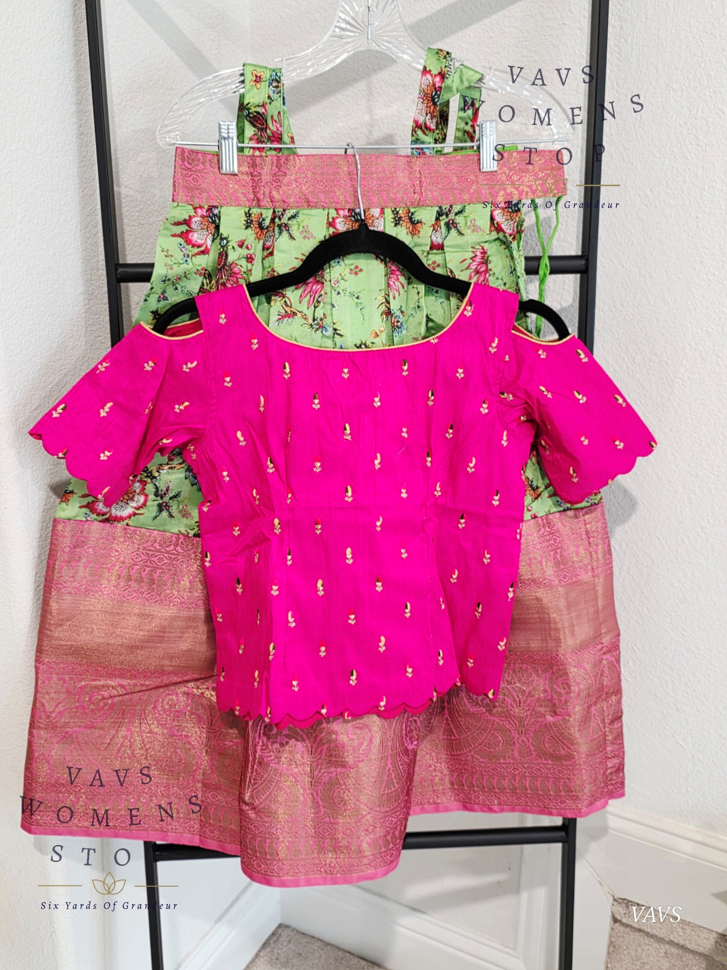 Benarasi Kalamkari Prints Silk Lehenga Blouse