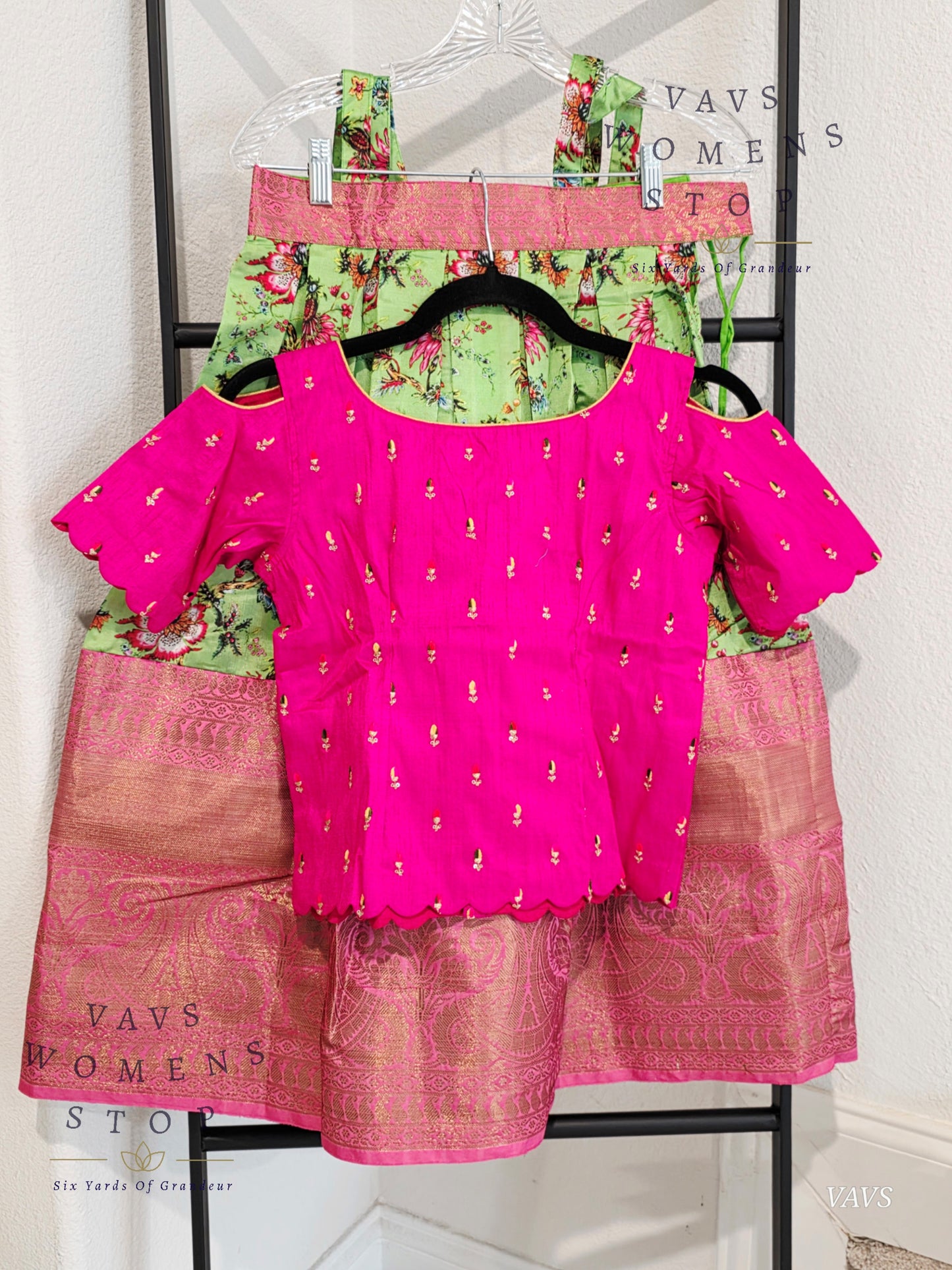 Benarasi Kalamkari Prints Silk Lehenga Blouse