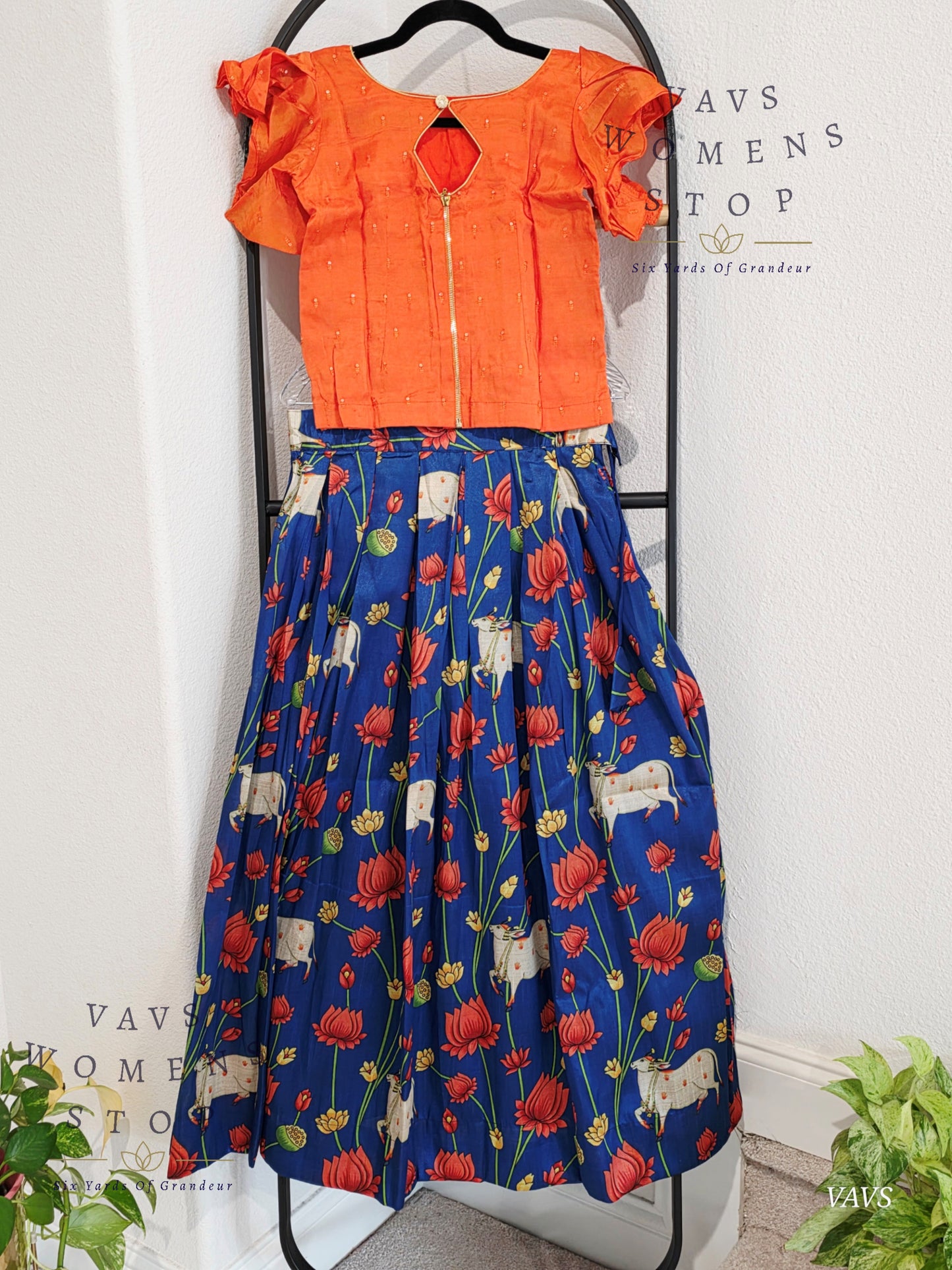 Pichwai Print Lehenga Croptop Blouse