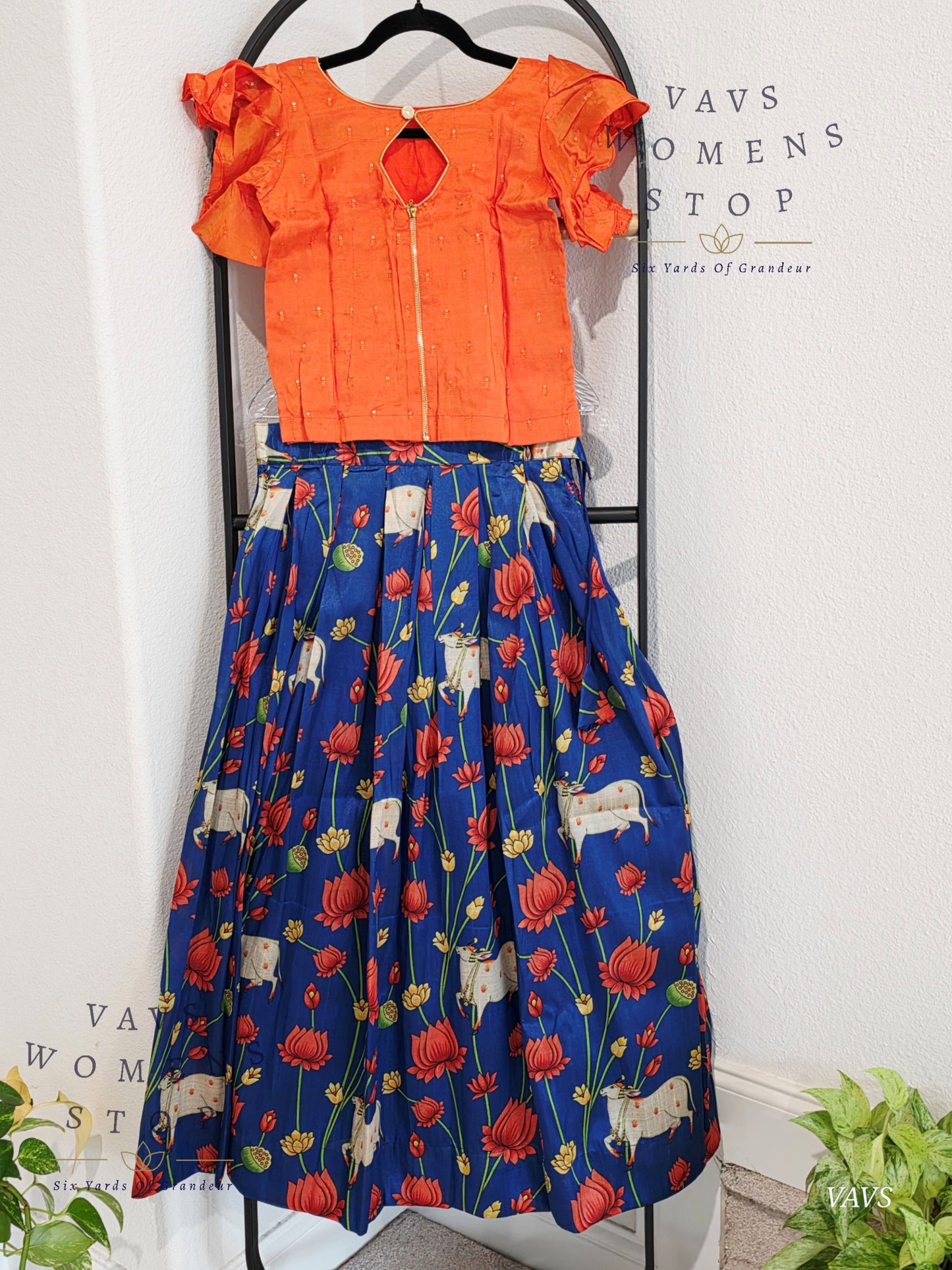 Pichwai Print Lehenga Croptop Blouse