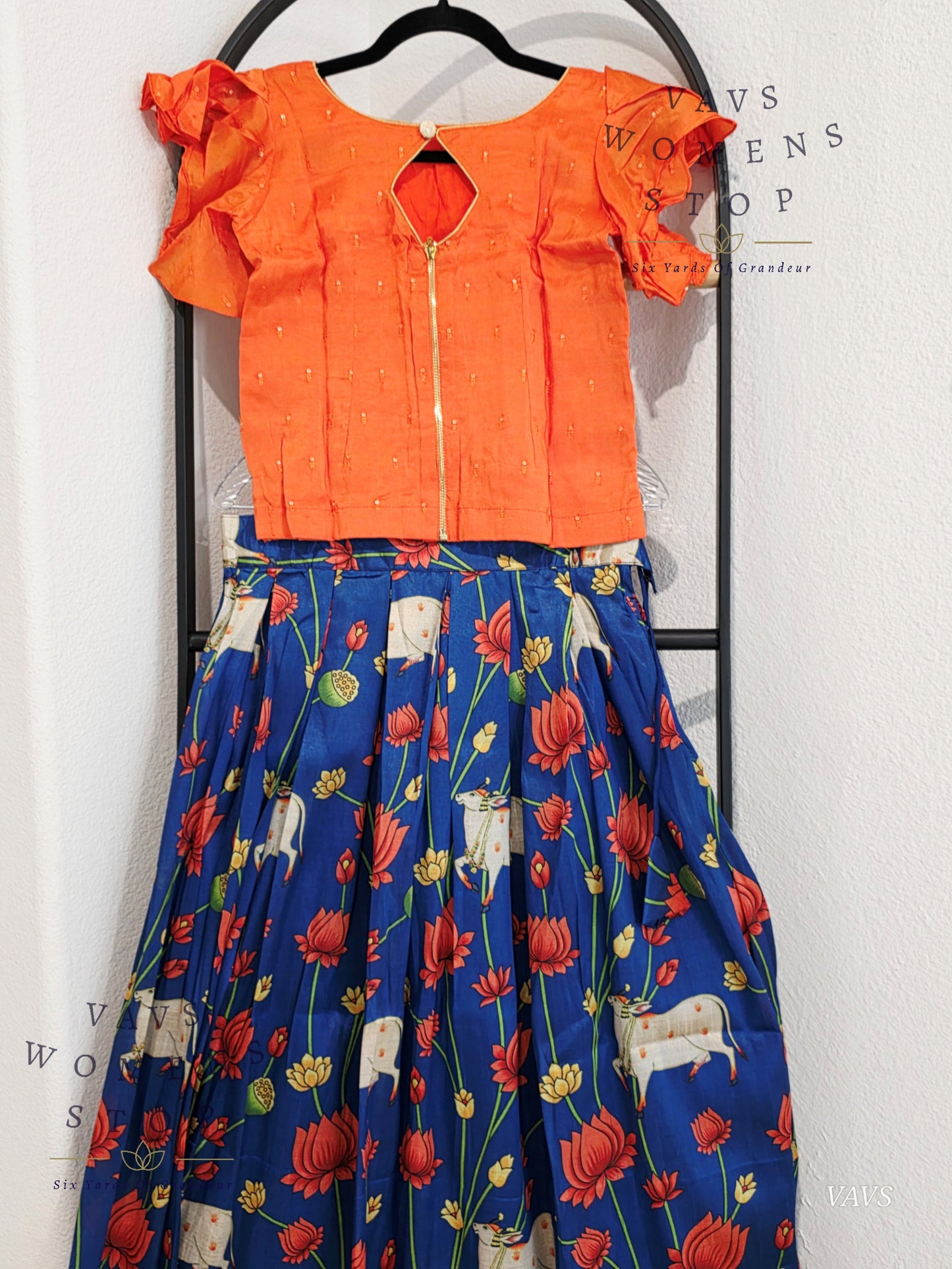 Pichwai Print Lehenga Croptop Blouse