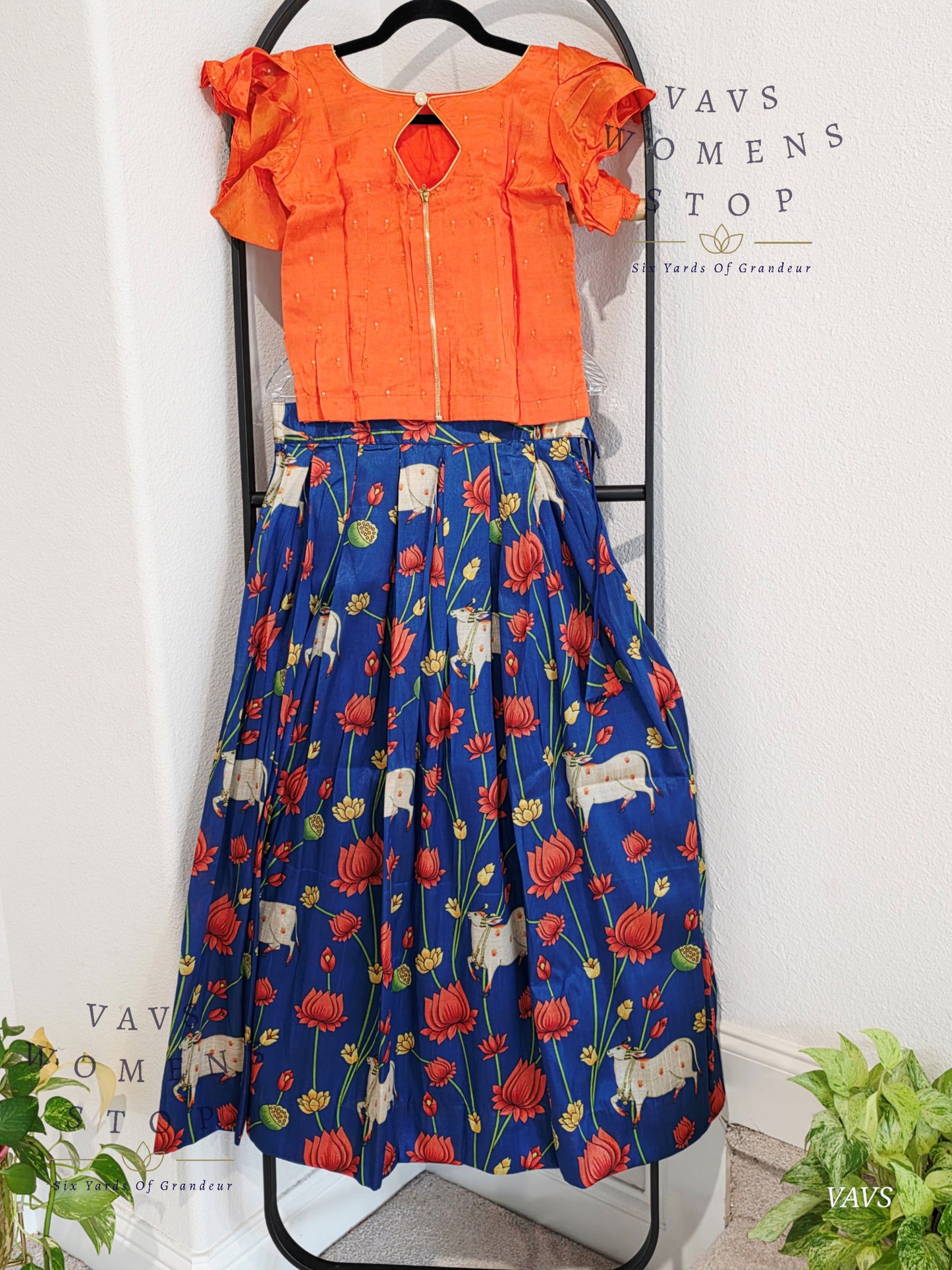 Pichwai Print Lehenga Croptop Blouse