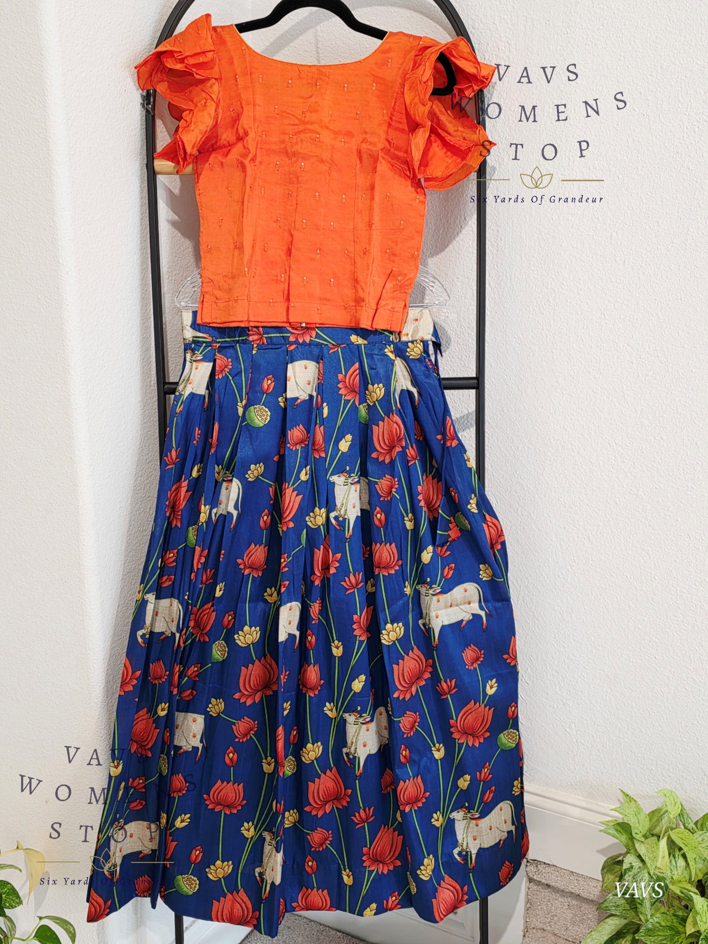 Pichwai Print Lehenga Croptop Blouse