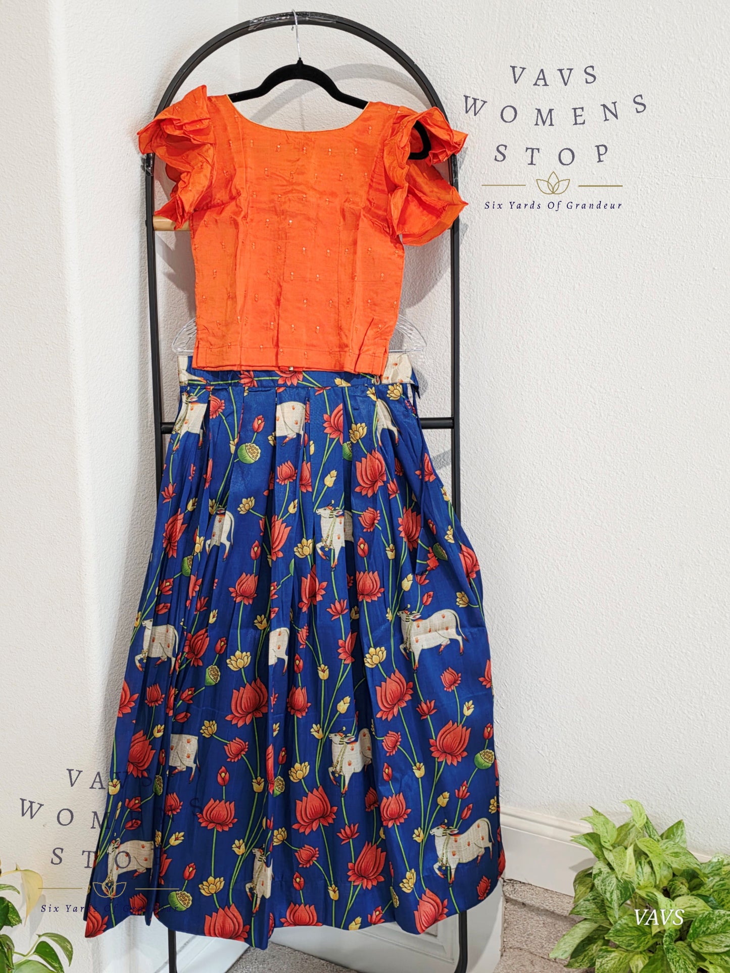 Pichwai Print Lehenga Croptop Blouse
