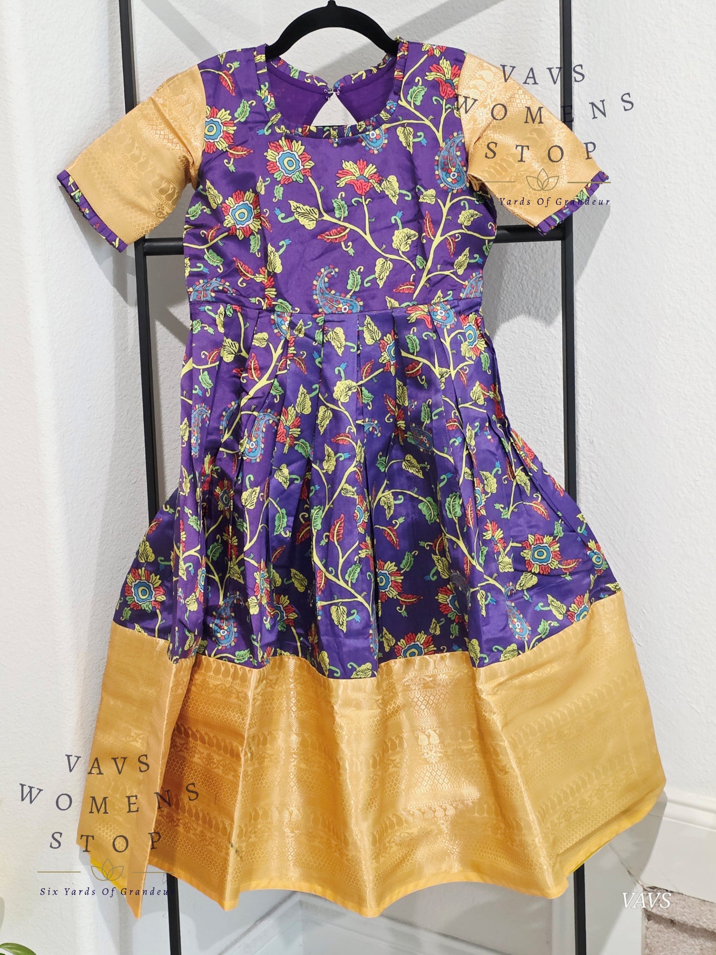 Floral Prints Benarasi Long frock/gown