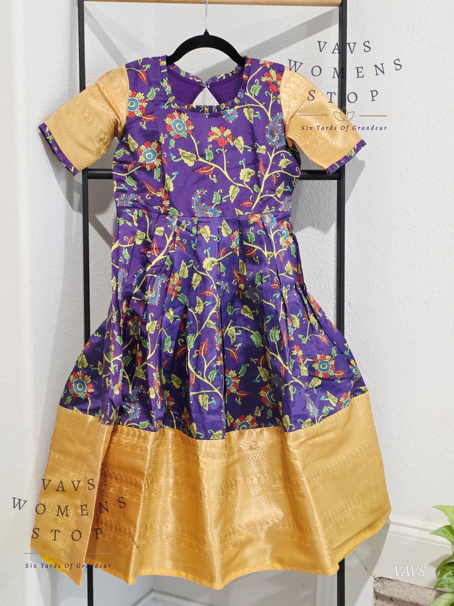 Floral Prints Benarasi Long frock/gown