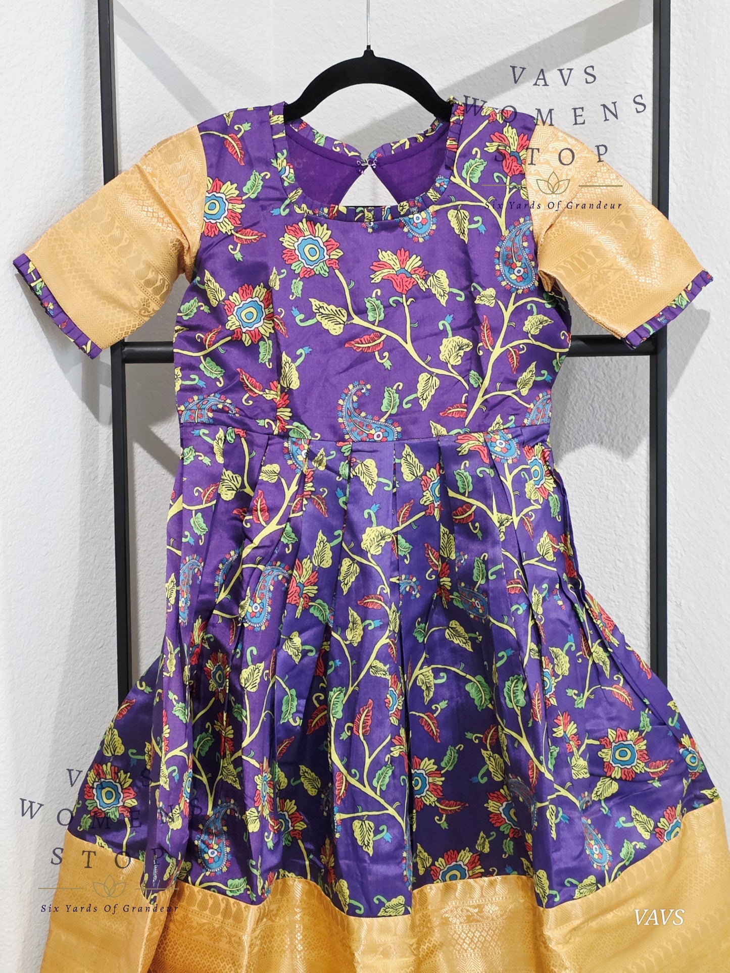 Floral Prints Benarasi Long frock/gown